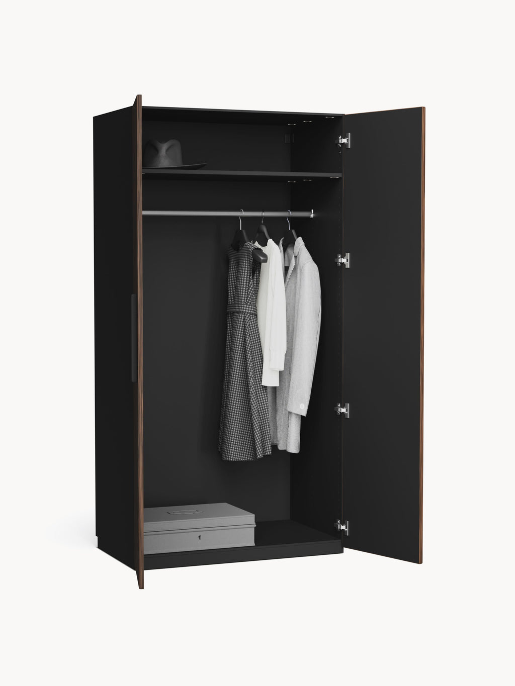 Simone Modular Hinged Door Wardrobe, 100 cm Wide, in various sizes