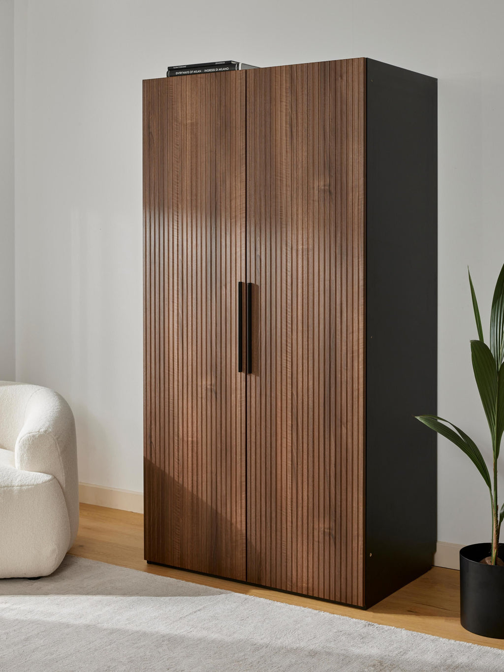 Simone Modular Hinged Door Wardrobe, 100 cm Wide, in various sizes