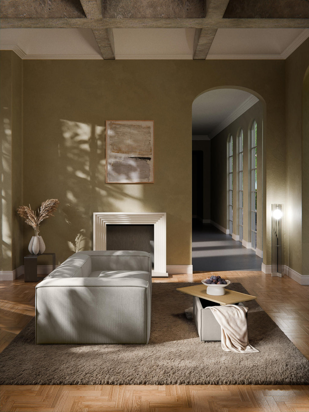Lennon Corduroy Ottoman with Storage