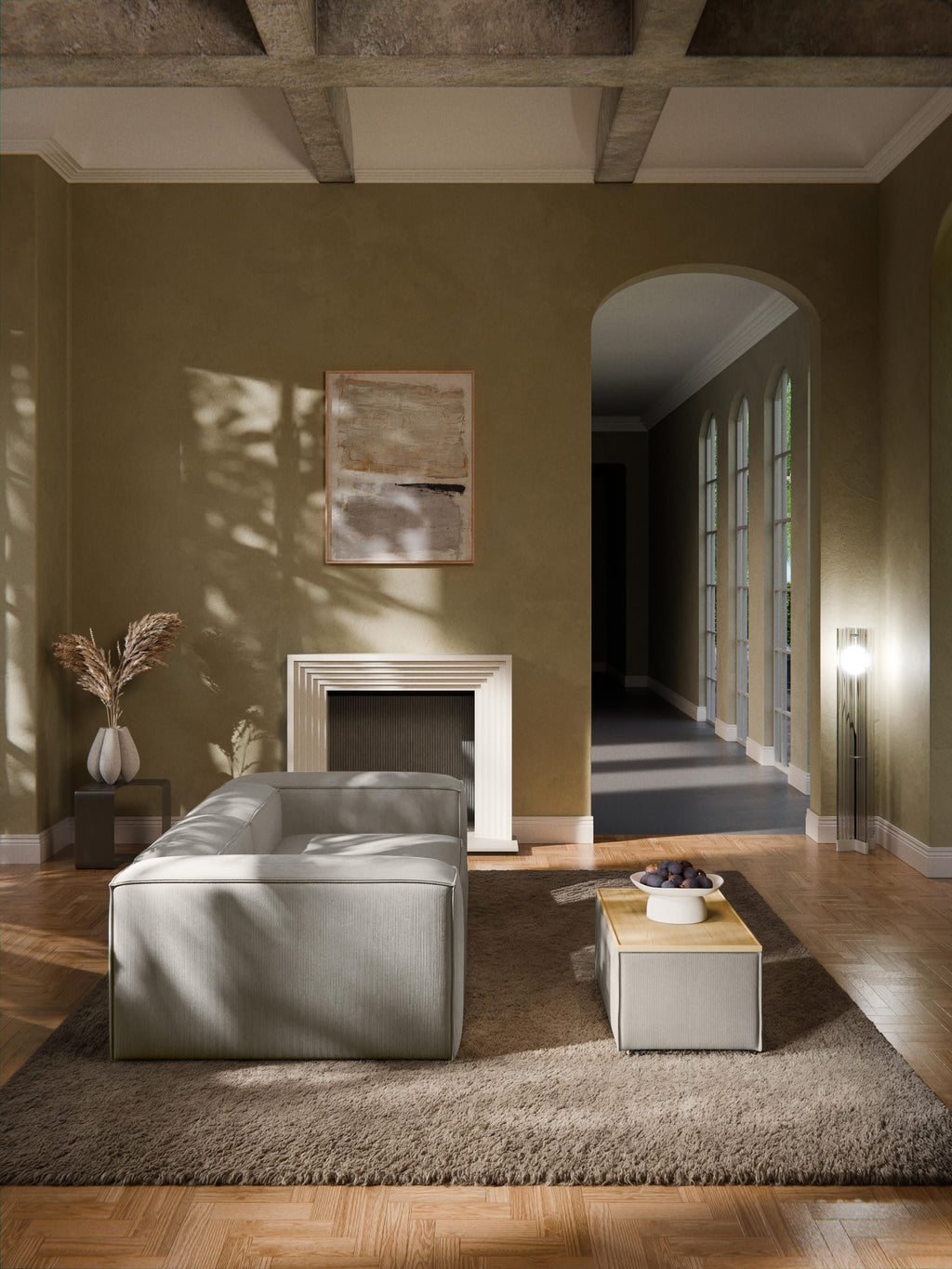 Lennon Corduroy Ottoman with Storage