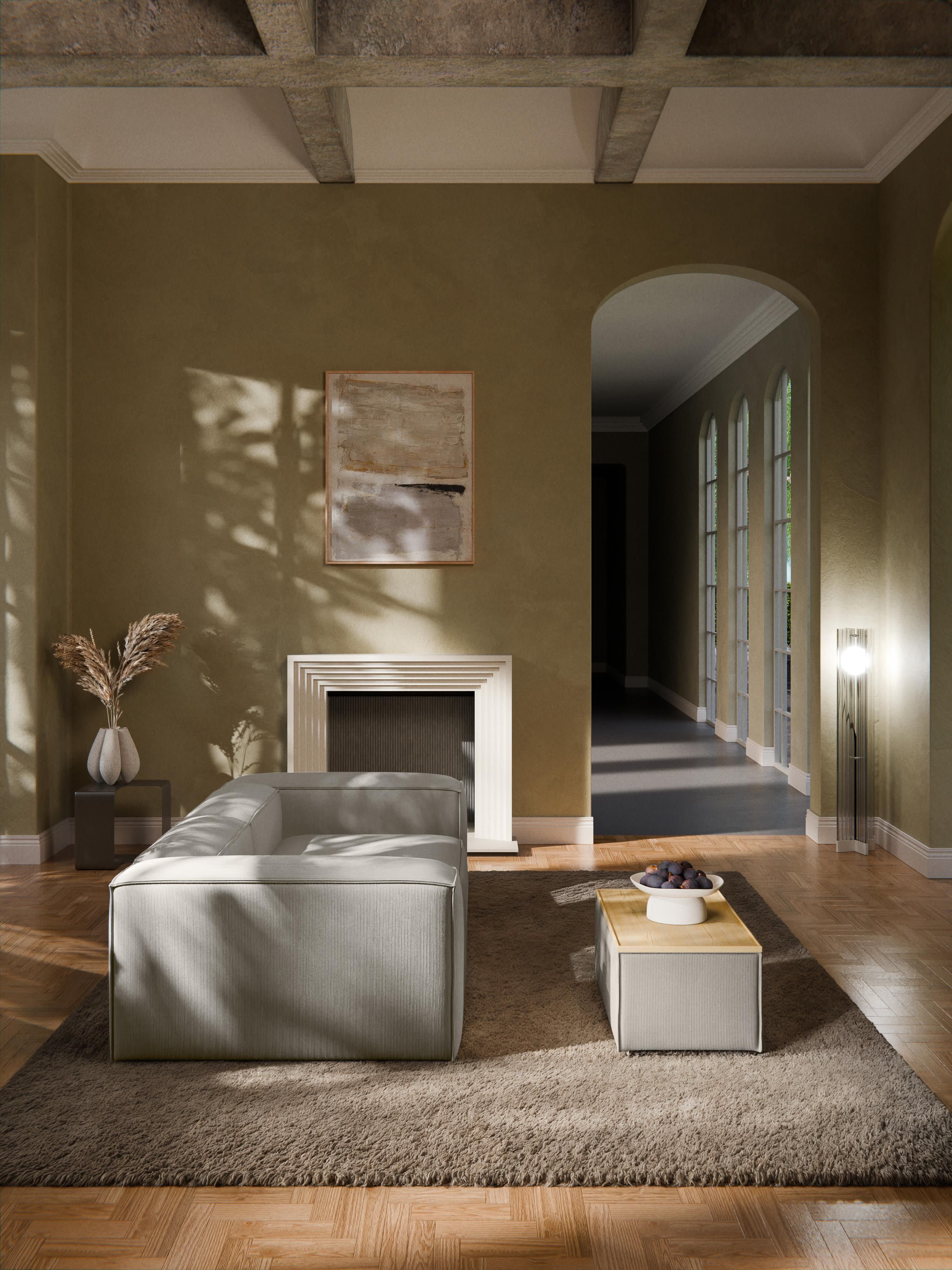 Lennon Corduroy Ottoman with Storage