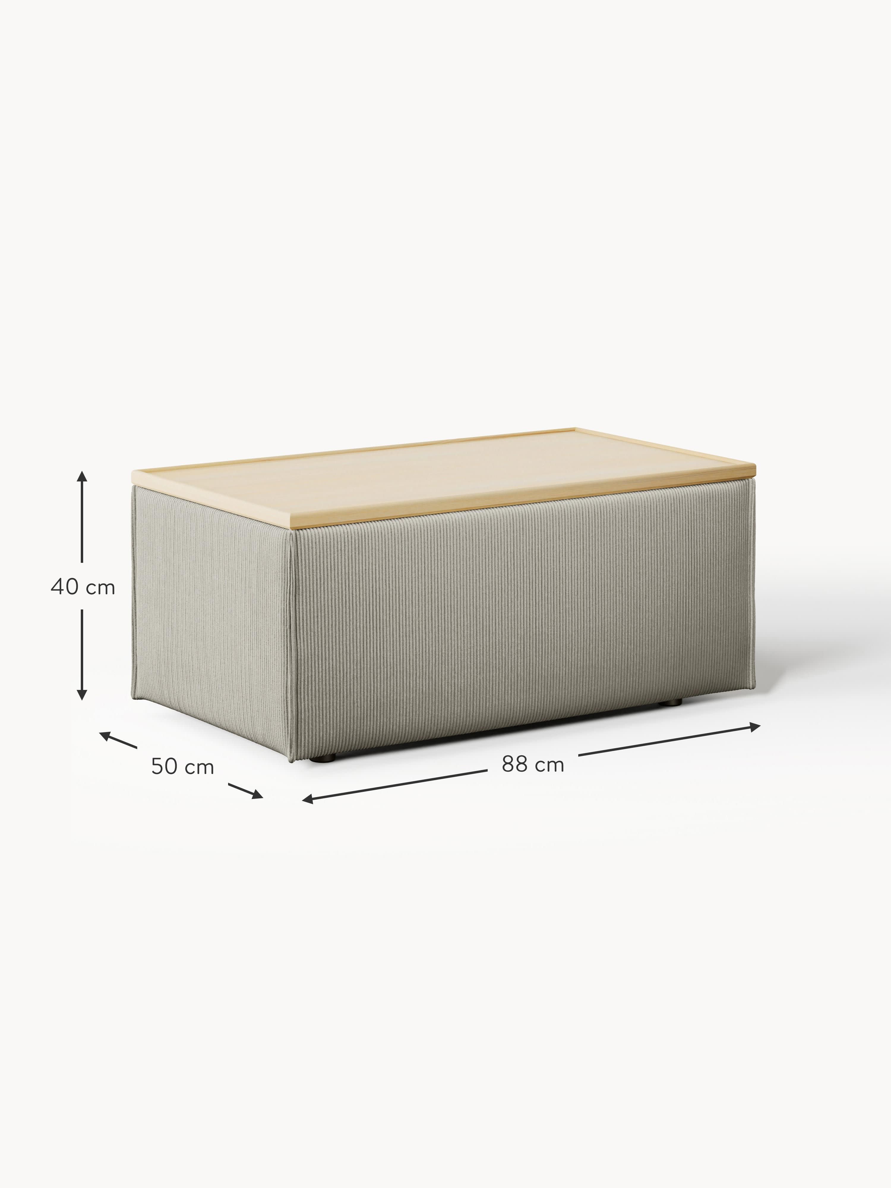 Lennon Corduroy Ottoman with Storage