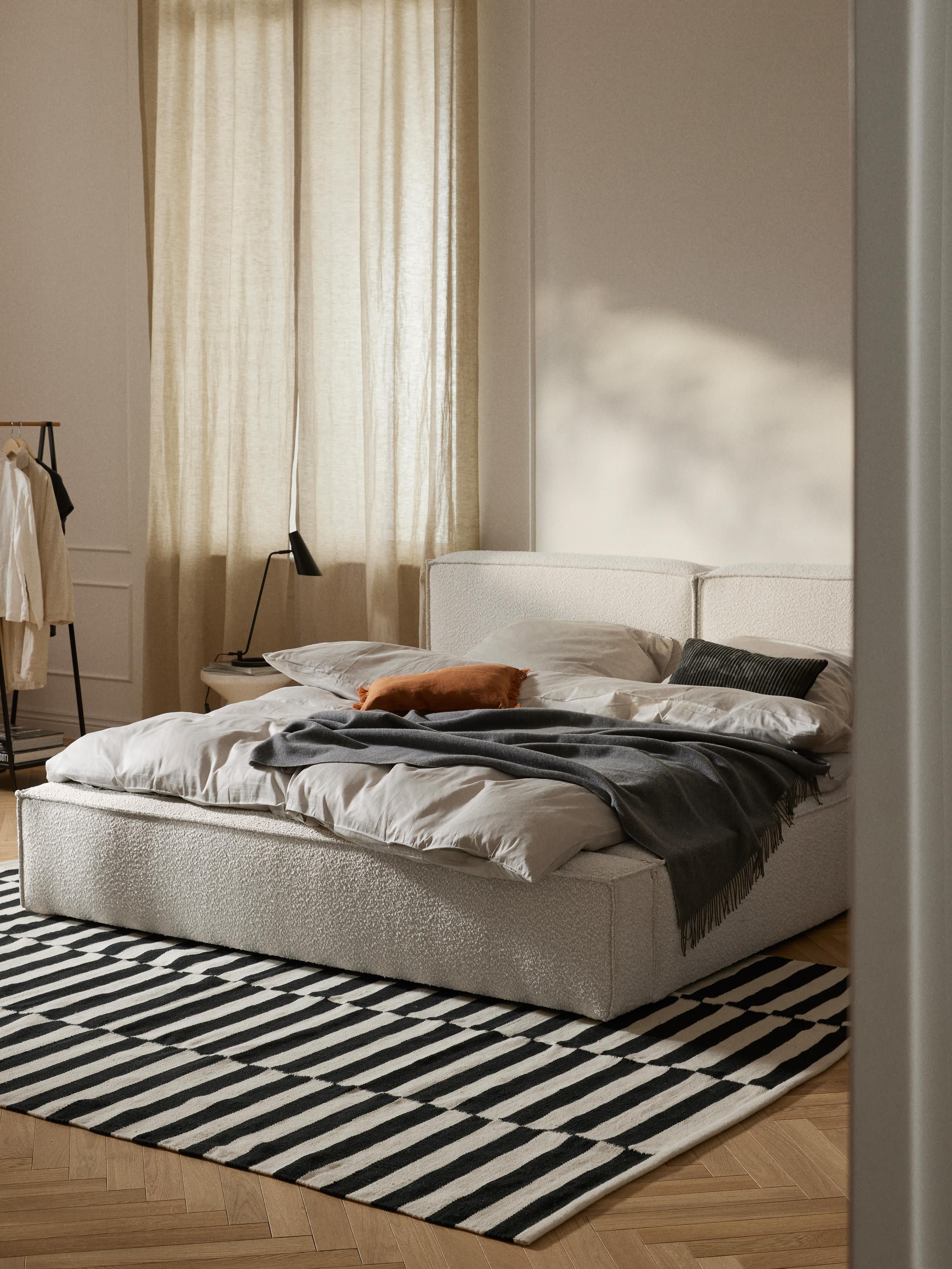 Lennon Upholstered Bouclé Bed