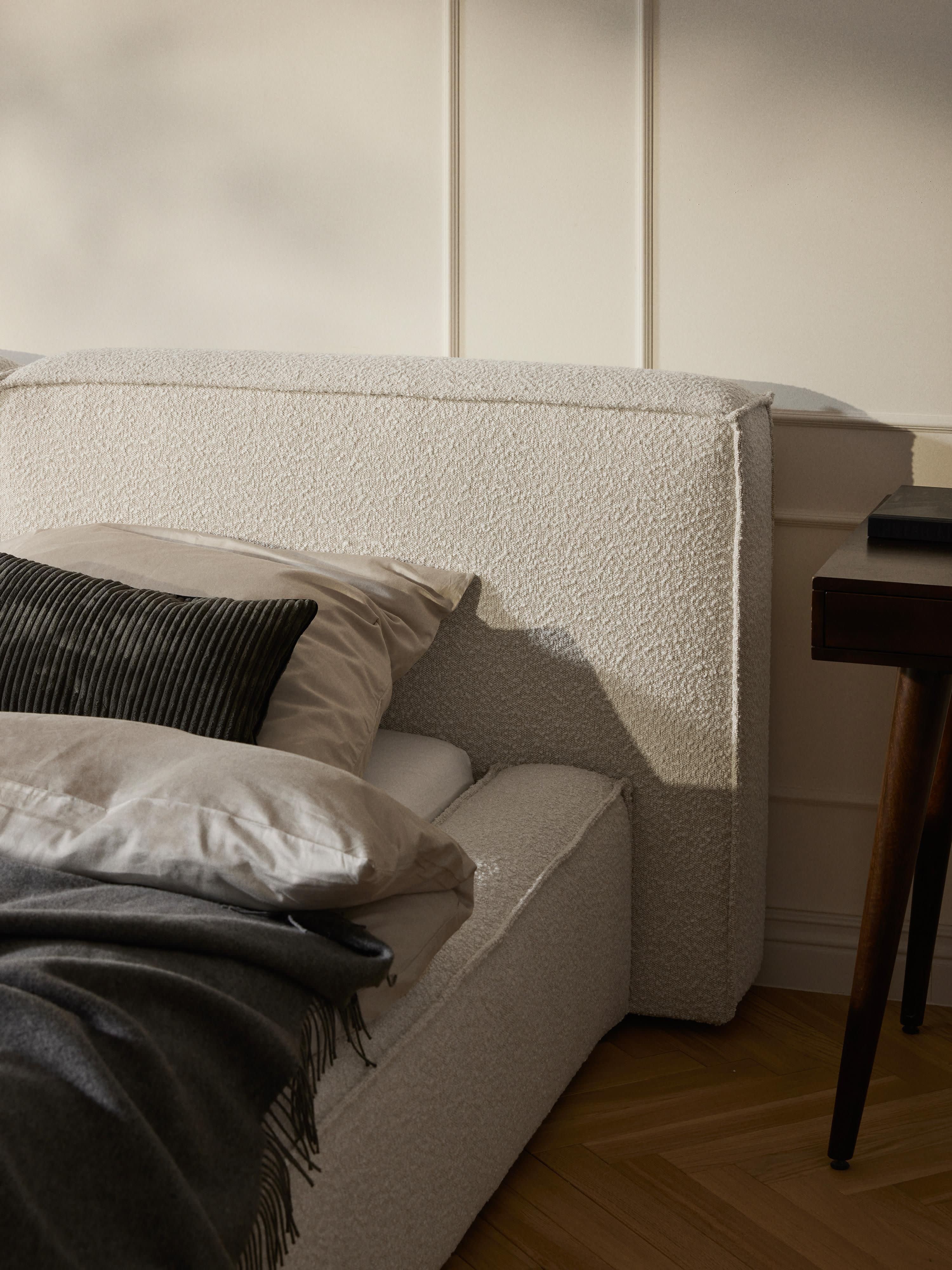 Lennon Upholstered Bouclé Bed