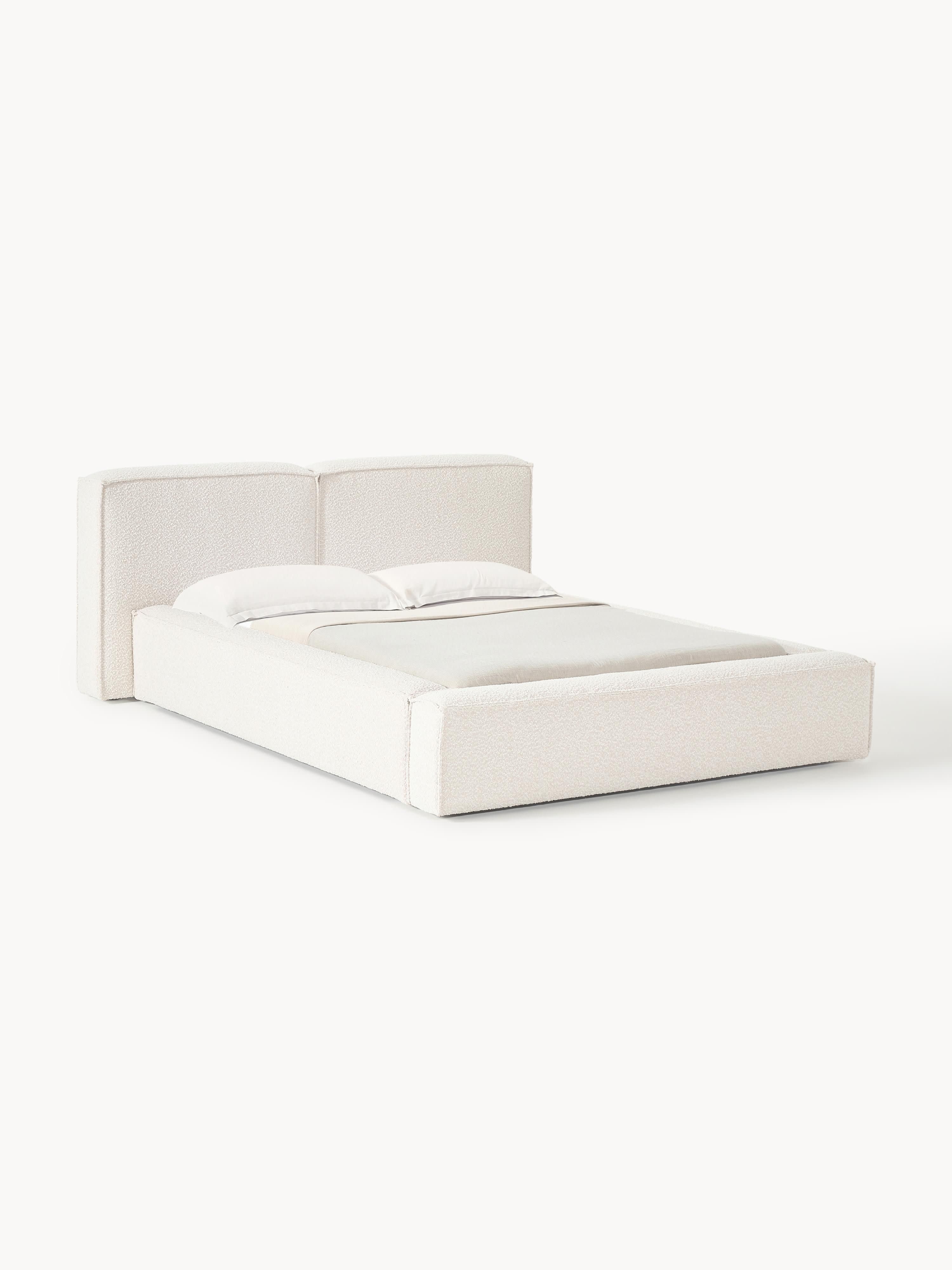 Gallery image 1 - Upholstered Bouclé Bed Lennon