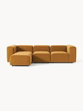 Gallery image 1 - Modular Velvet Sofa Lena (4-seater) with Ottoman (left/right)