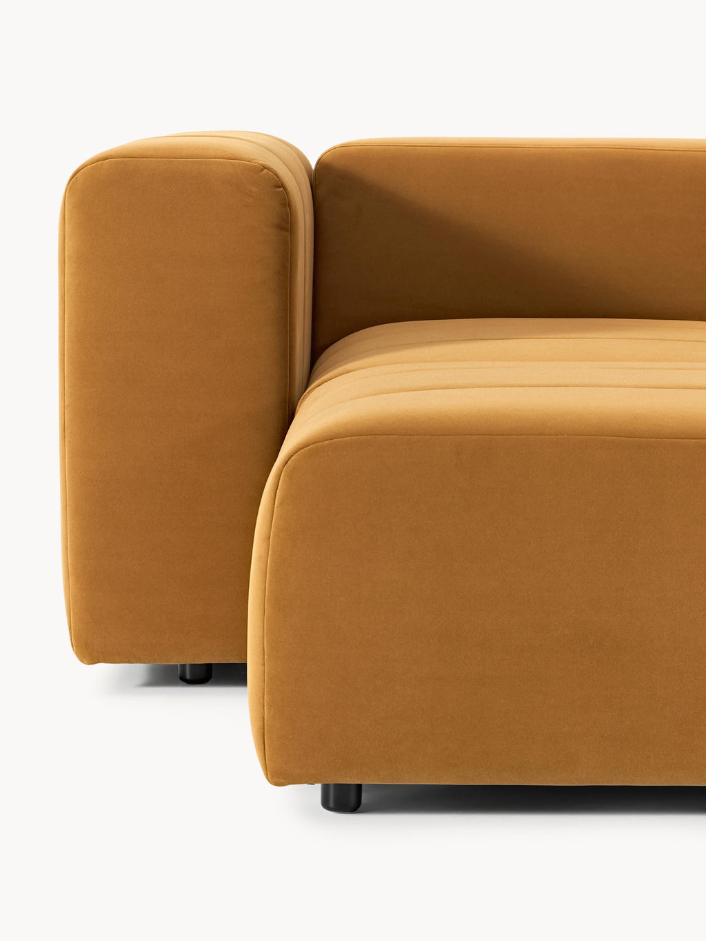 Lena Modular Velvet Sofa (2-seater) with Ottoman (left/right)