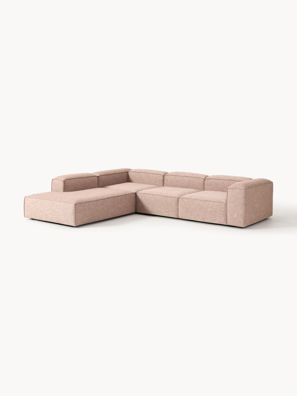 Lennon Linen Blend Modular Corner Sofa (4-seater)