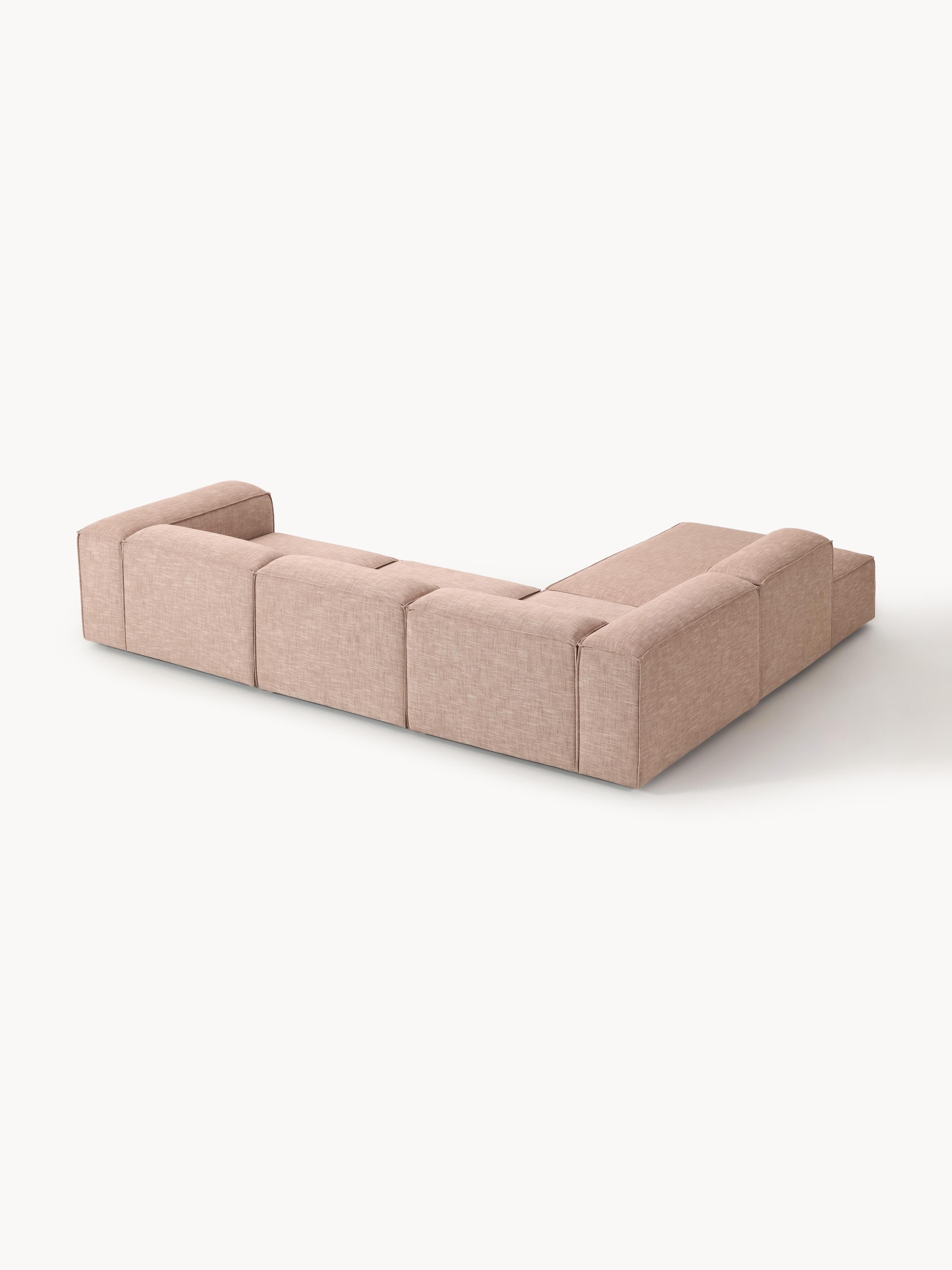 Lennon Linen Blend Modular Corner Sofa (4-seater)