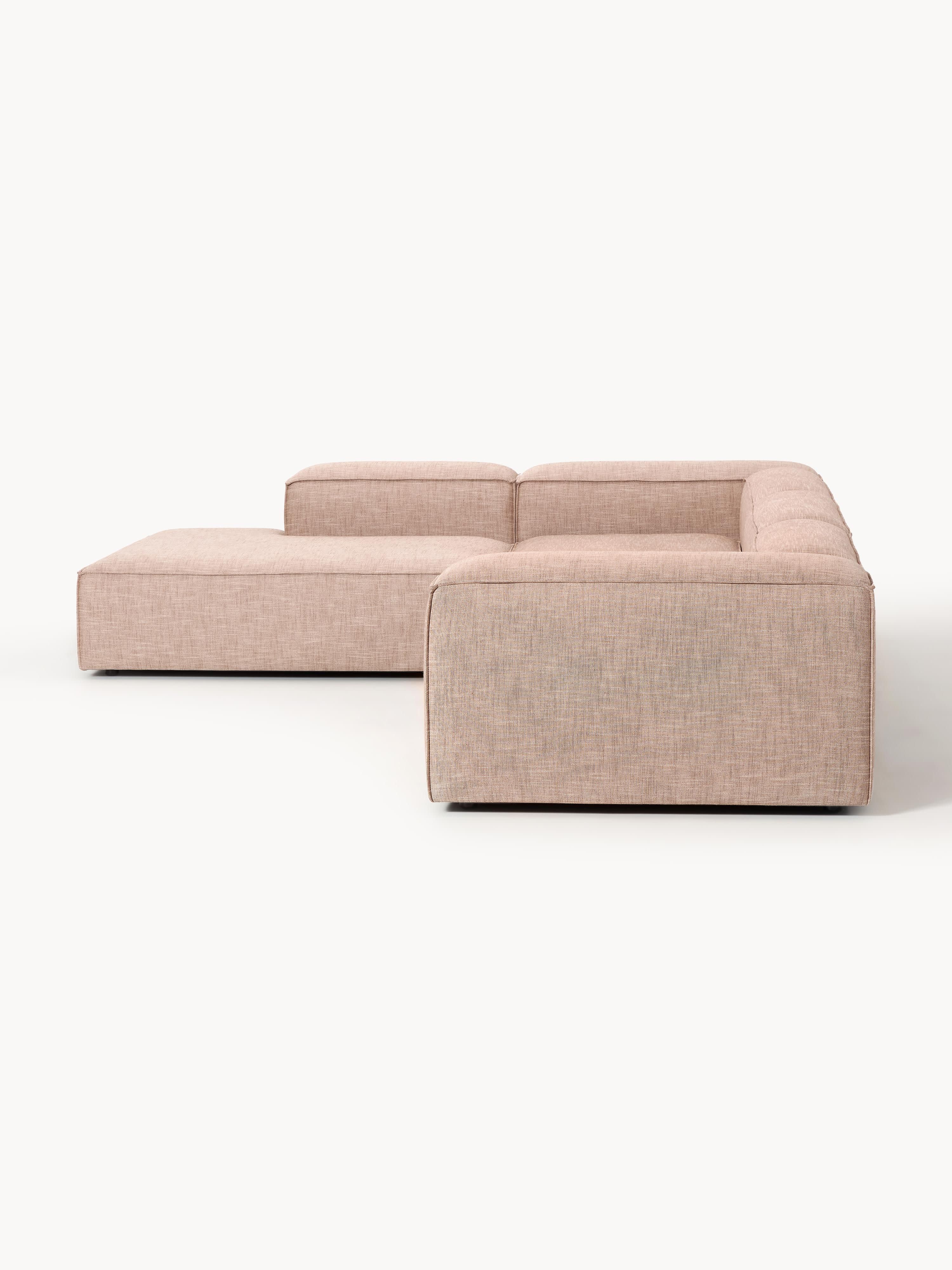 Lennon Linen Blend Modular Corner Sofa (4-seater)
