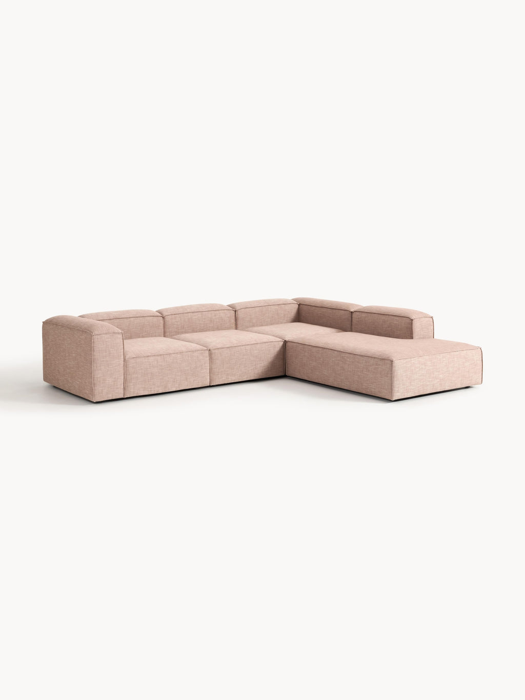 Lennon Linen Blend Modular Corner Sofa (4-seater)