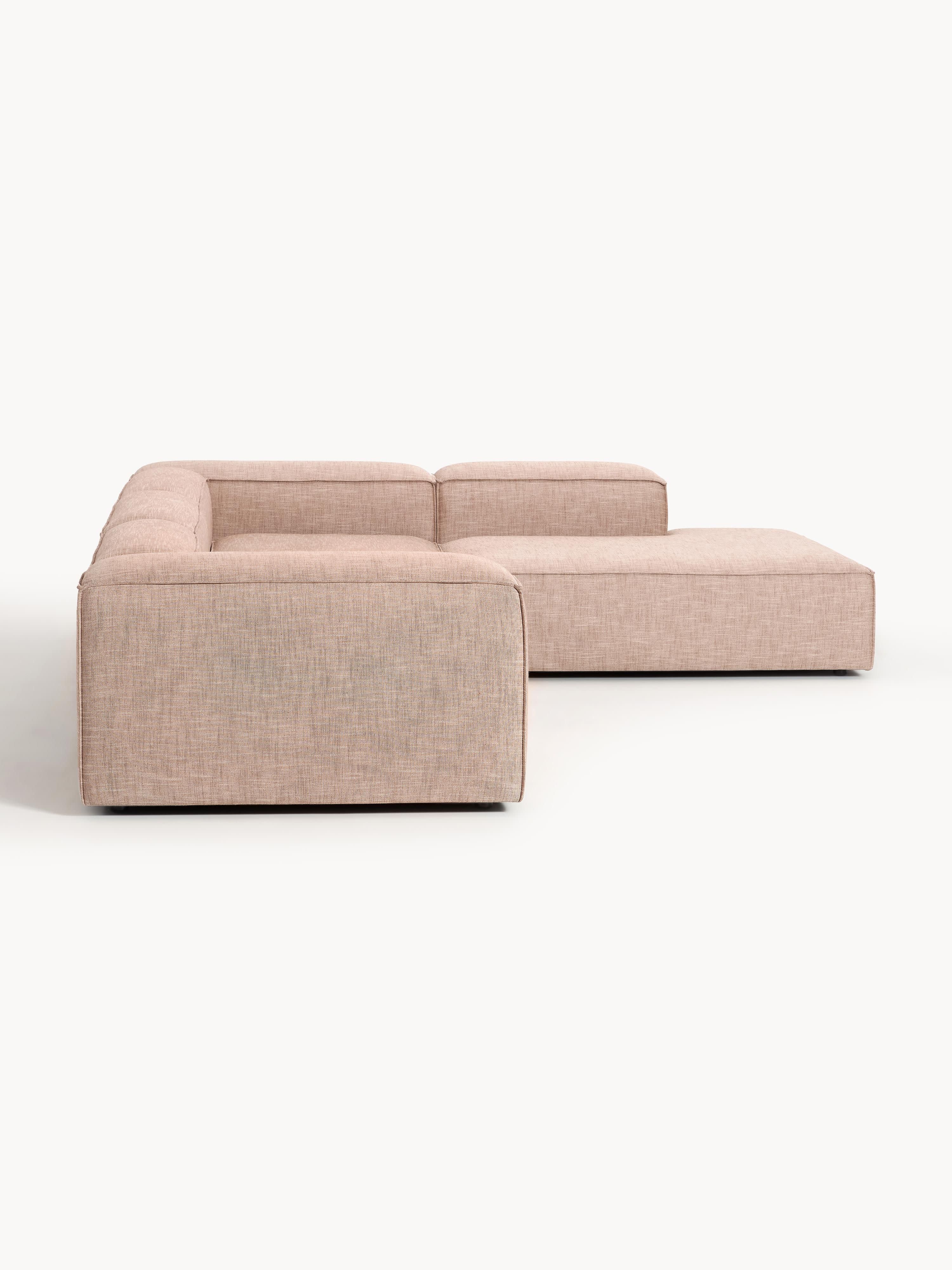 Lennon Linen Blend Modular Corner Sofa (4-seater)
