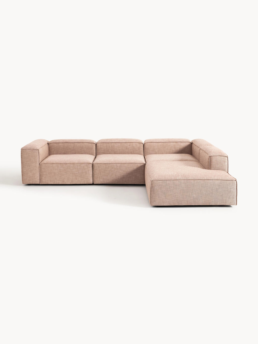 Lennon Linen Blend Modular Corner Sofa (4-seater)