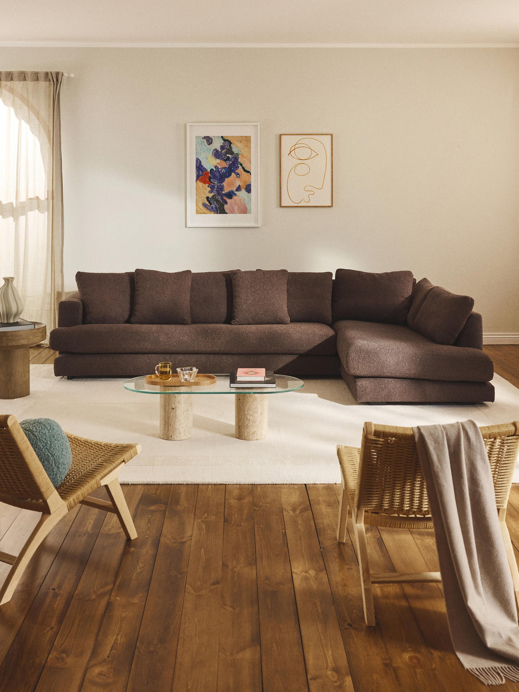 Tribeca Bouclé Corner Sofa (4-seater)