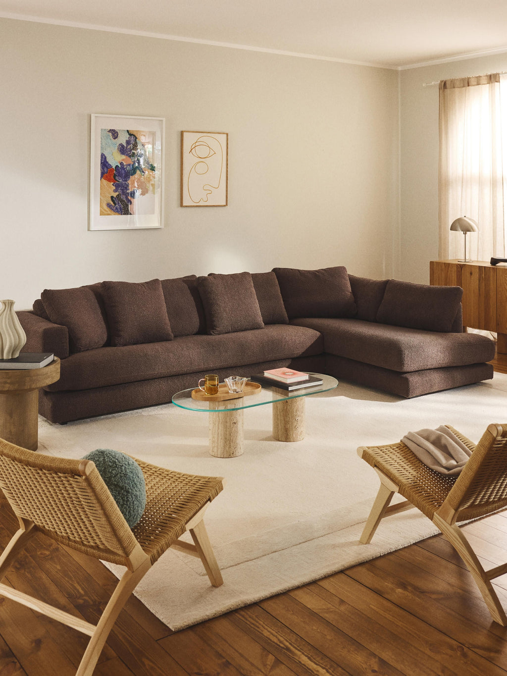 Tribeca Bouclé Corner Sofa (4-seater)