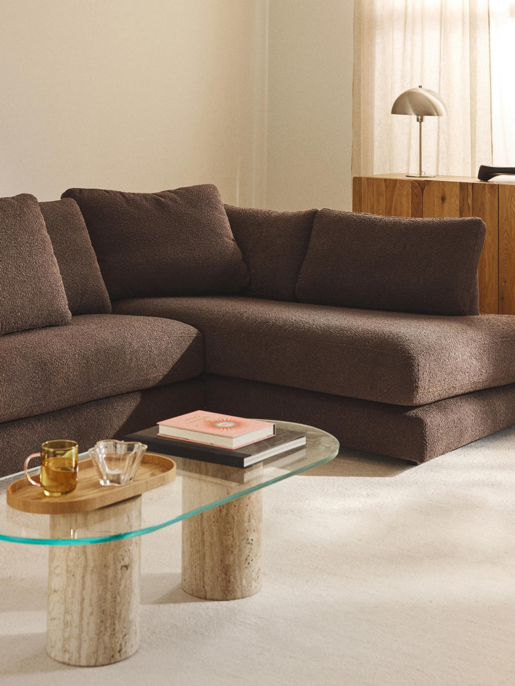 Tribeca Bouclé Corner Sofa (4-seater)