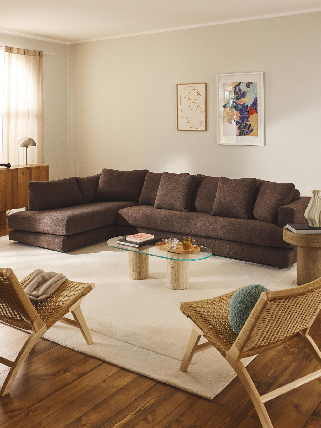 Tribeca Bouclé Corner Sofa (4-seater)
