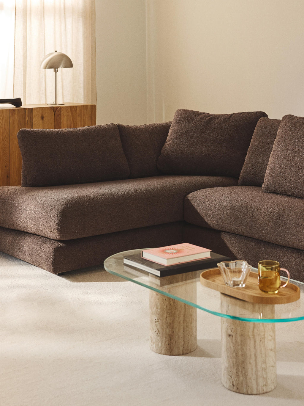 Tribeca Bouclé Corner Sofa (4-seater)