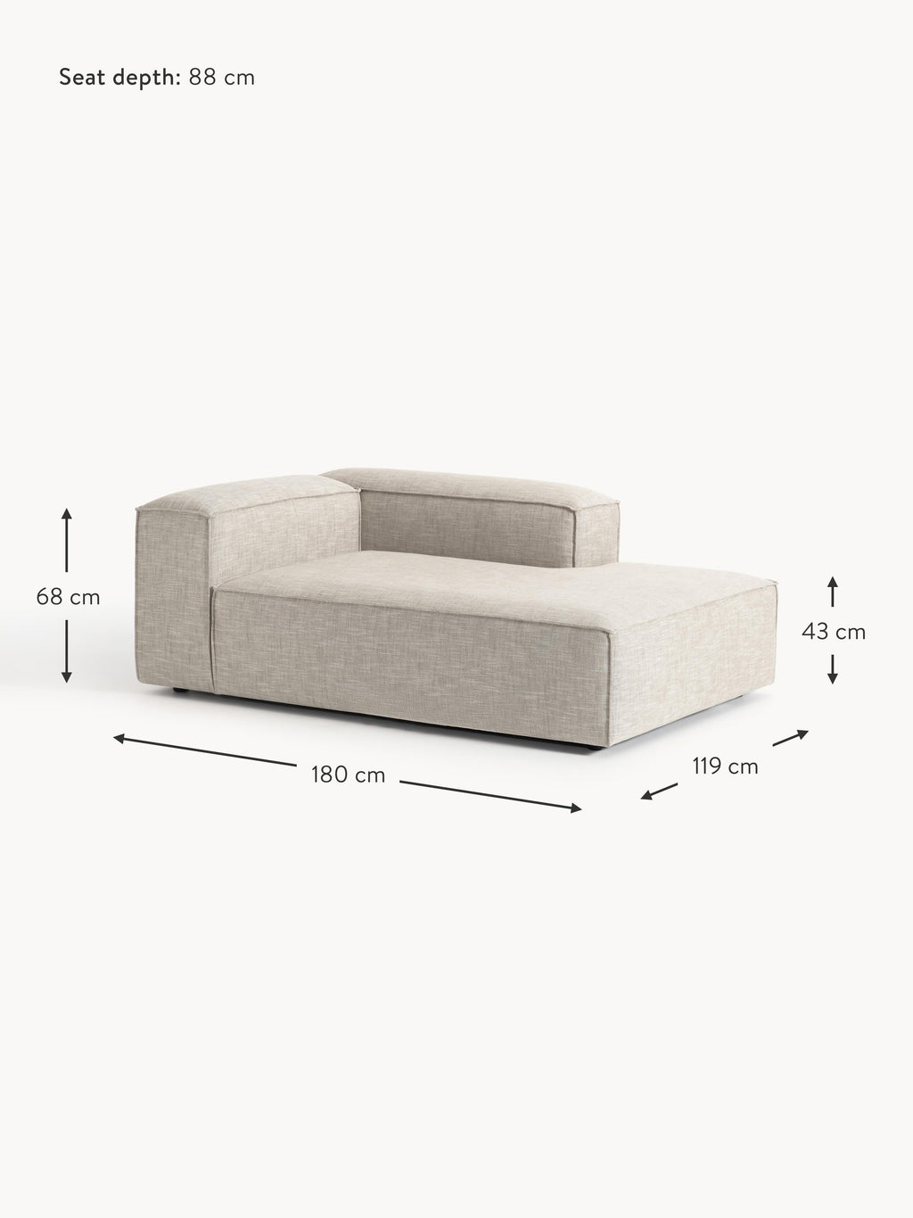 Lennon Linen Blend Corner Chaise Module