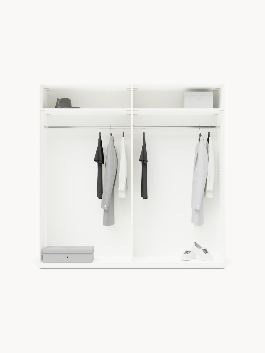 Leon Modular Hinged Door Wardrobe, 200 cm Wide, in various sizes