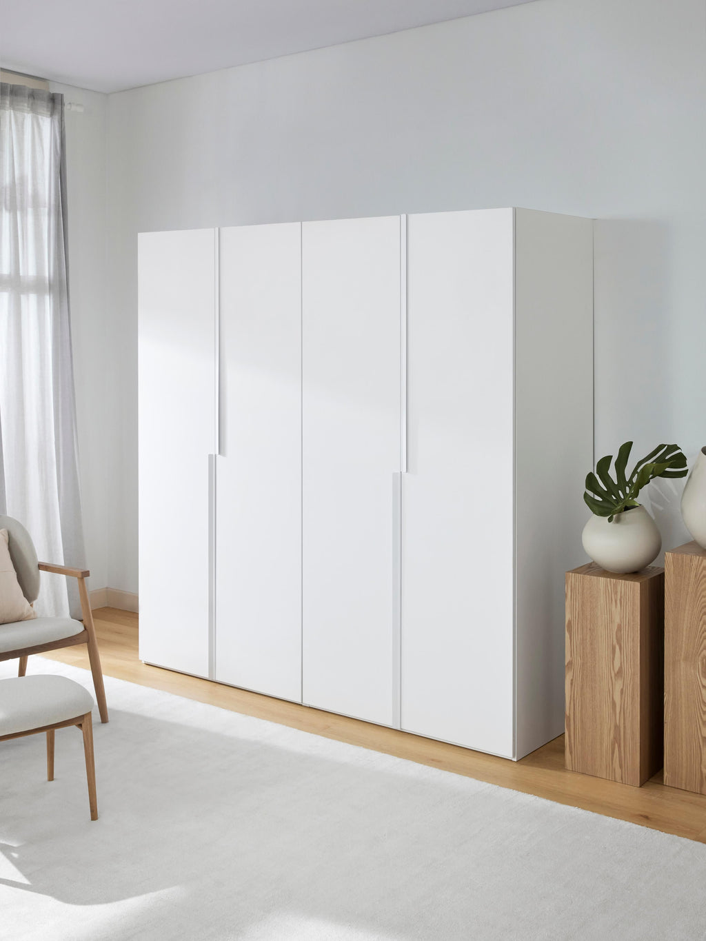 Leon Modular Hinged Door Wardrobe, 200 cm Wide, in various sizes