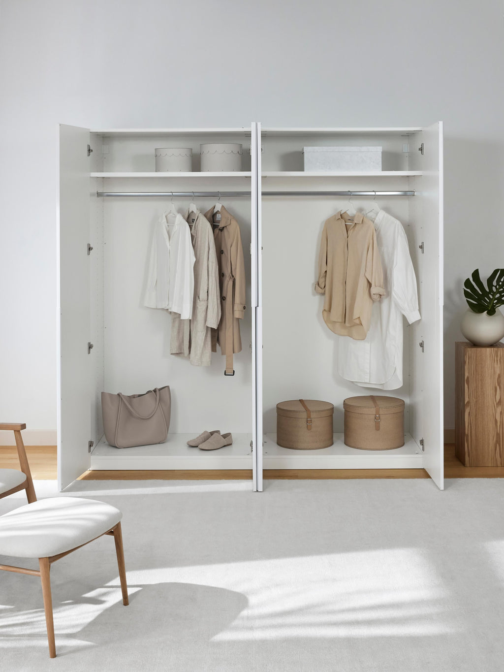 Leon Modular Hinged Door Wardrobe, 200 cm Wide, in various sizes