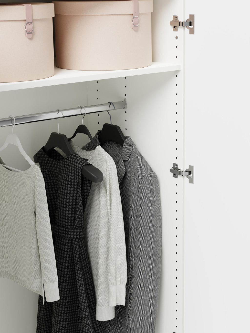 Leon Modular Hinged Door Wardrobe, 200 cm Wide, in various sizes