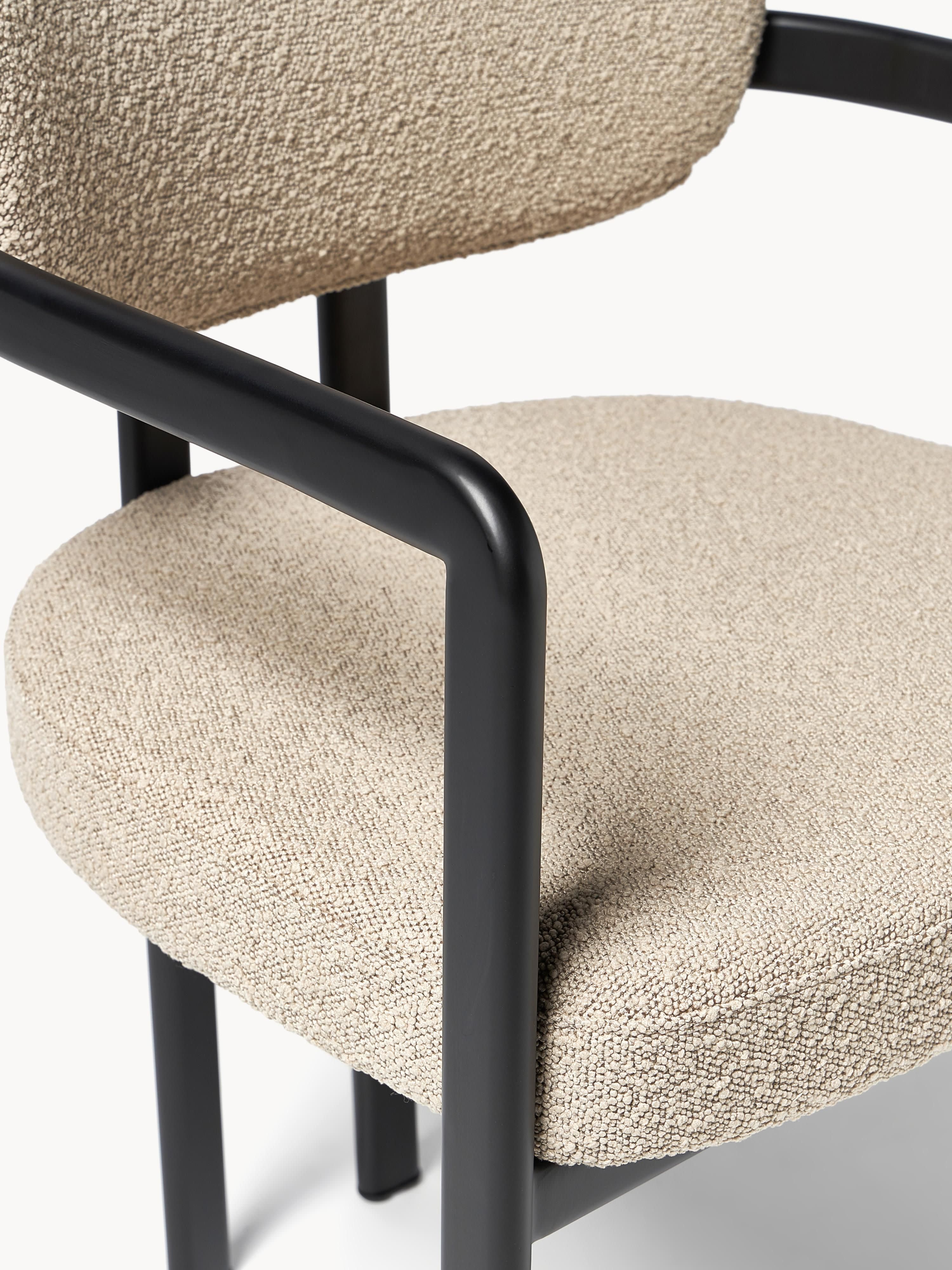 Adrien Bouclé Dining Chair with Armrests