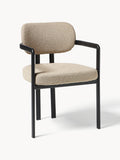 Gallery image 1 - Bouclé Dining Chair Adrien with Armrests