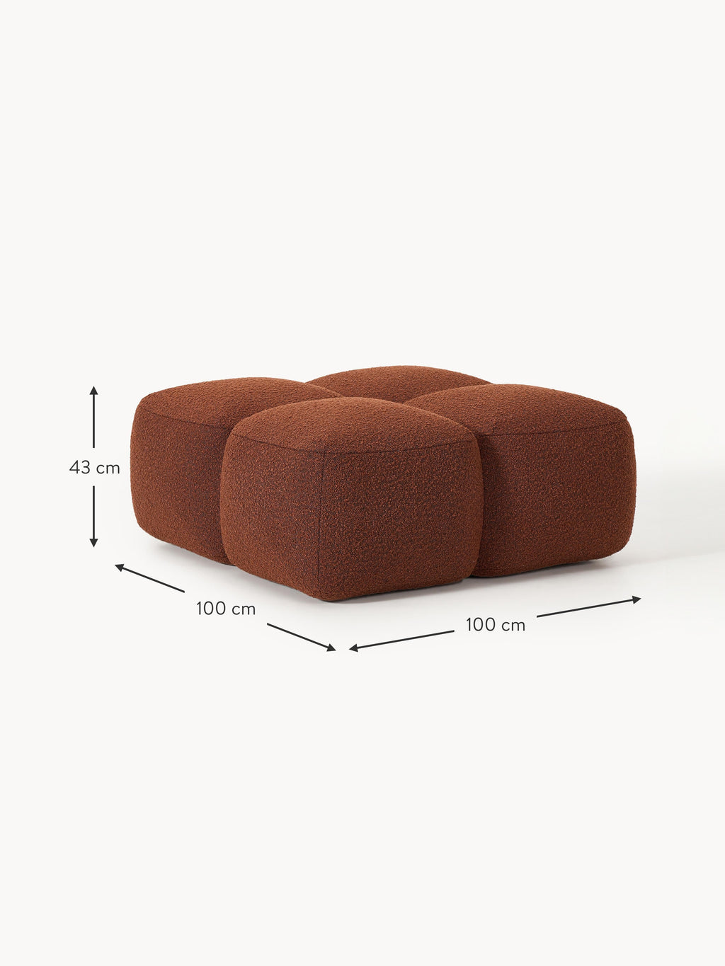 Tayla Bouclé Ottoman