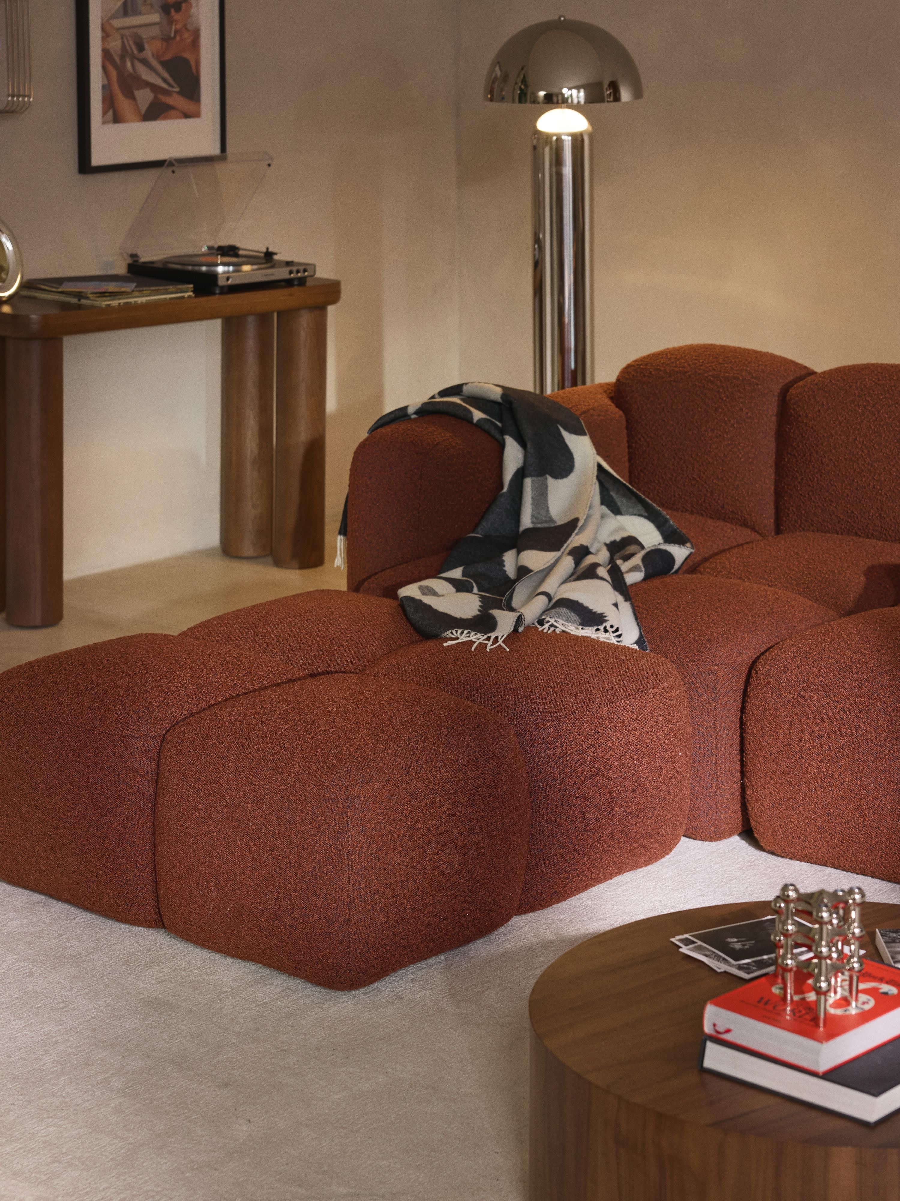 Tayla Bouclé Ottoman
