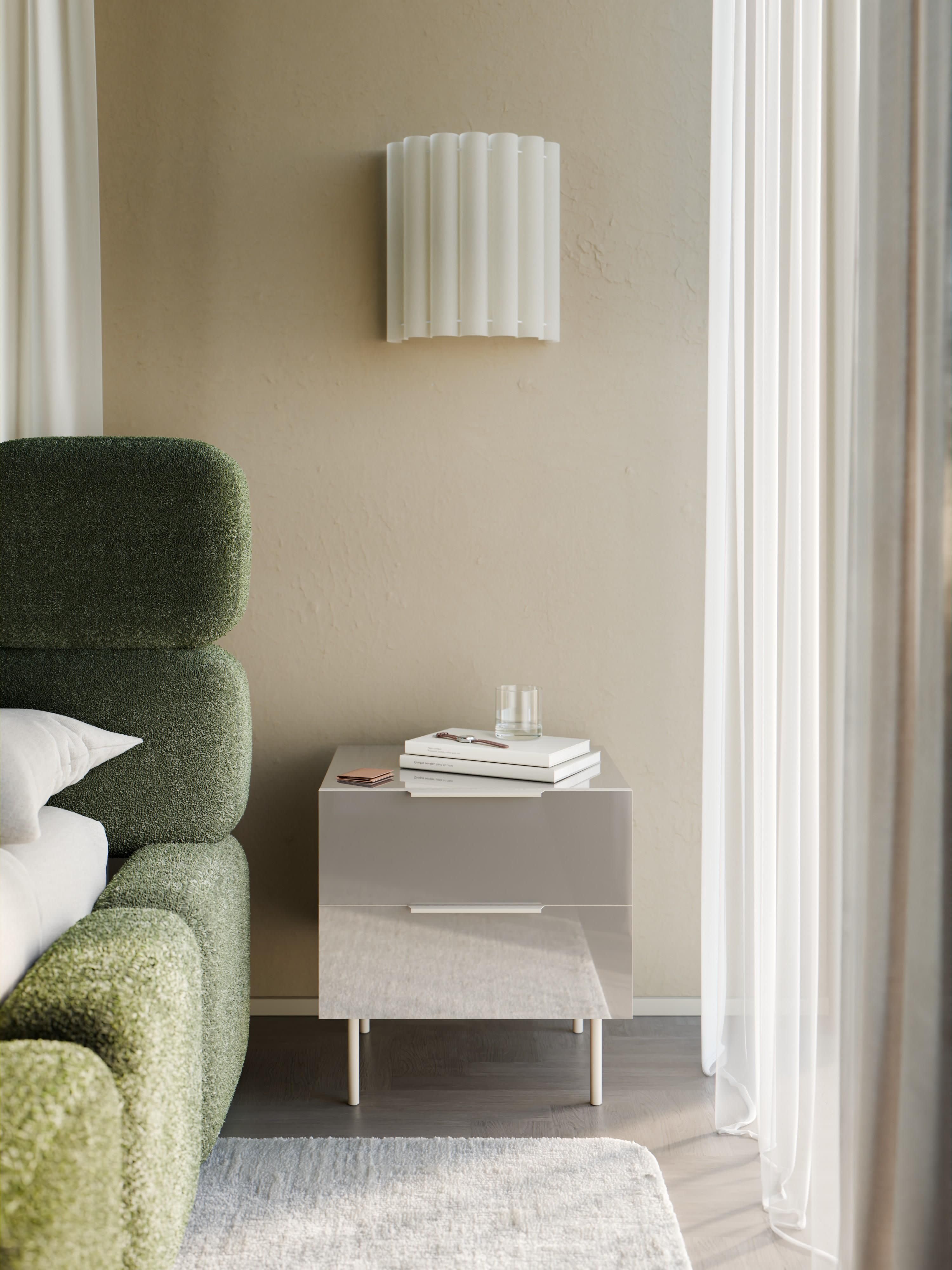 Lennie High-Gloss Bedside Table