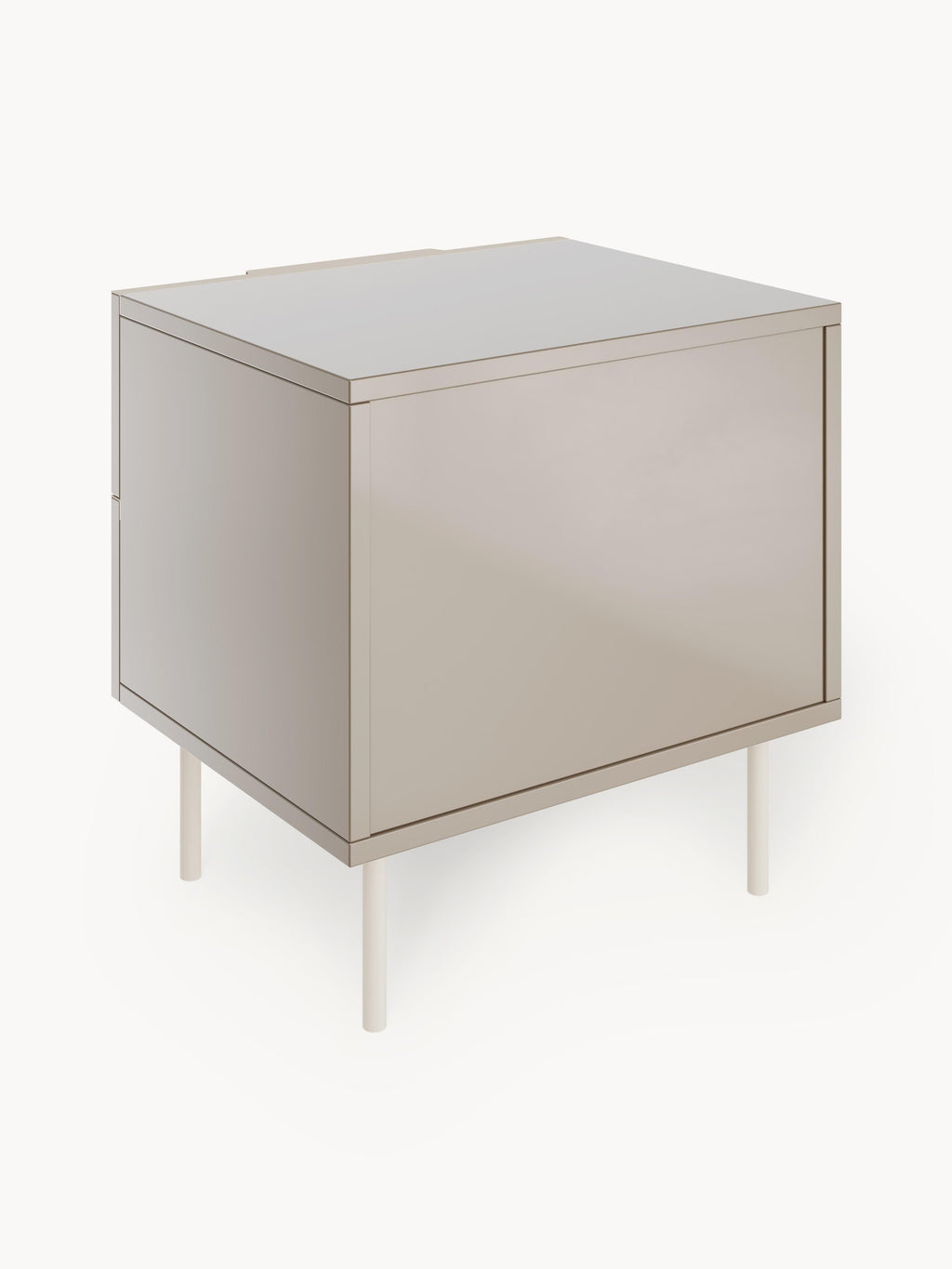 Lennie High-Gloss Bedside Table