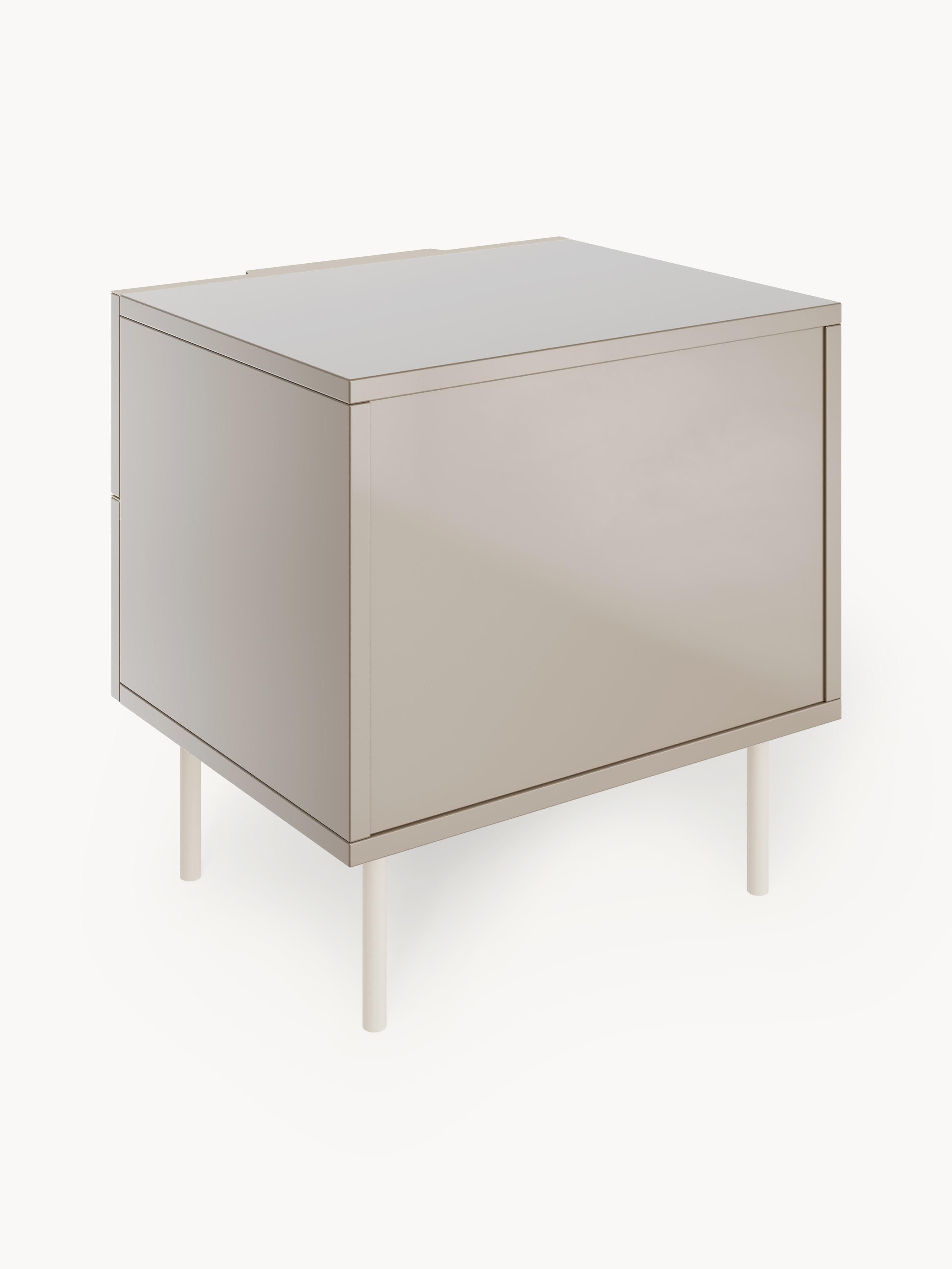 Lennie High-Gloss Bedside Table