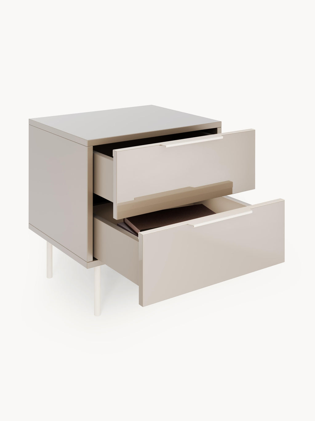 Lennie High-Gloss Bedside Table