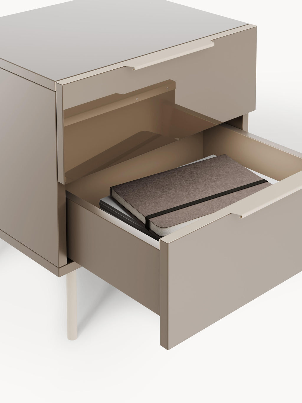 Lennie High-Gloss Bedside Table