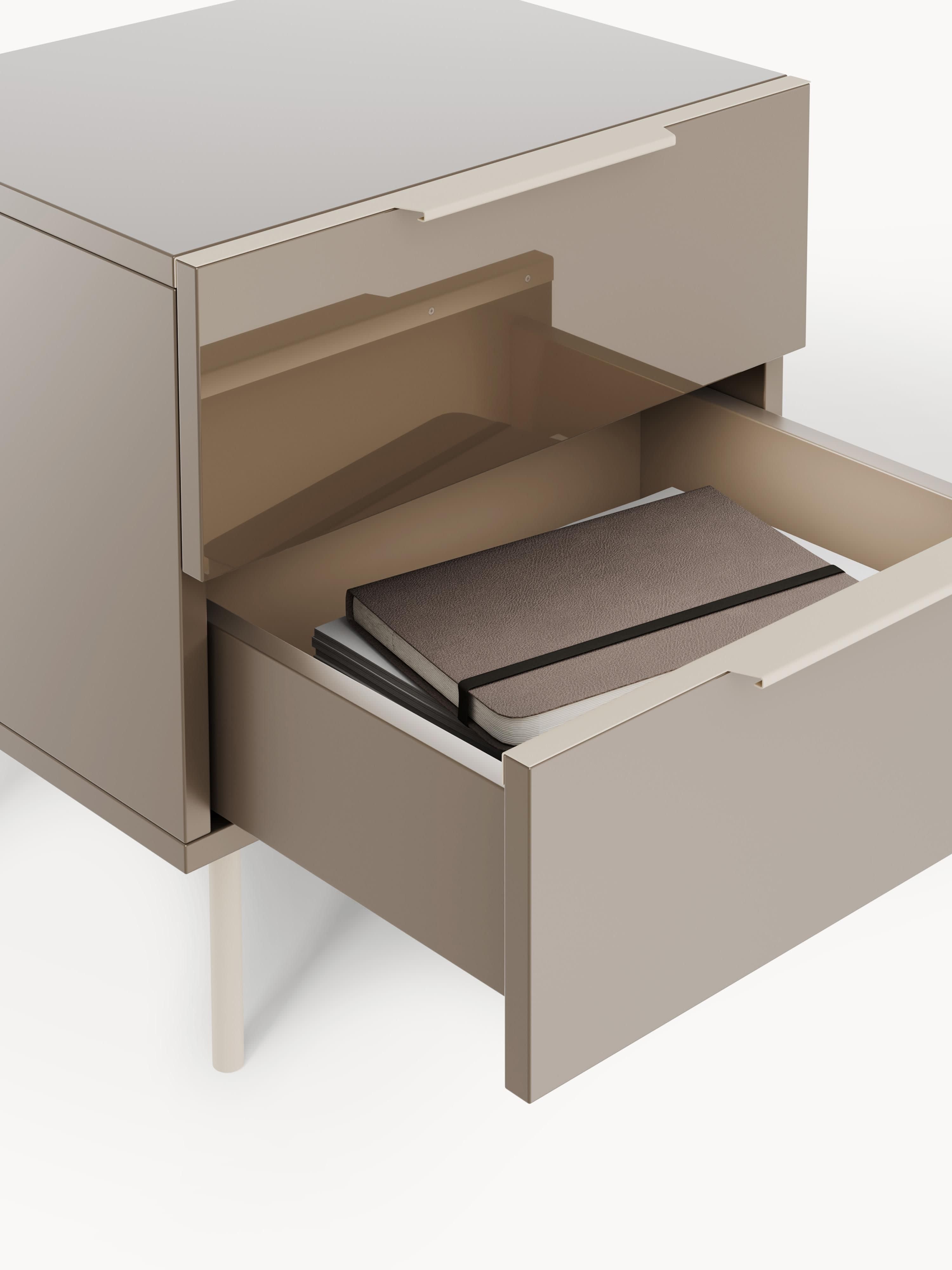 Lennie High-Gloss Bedside Table