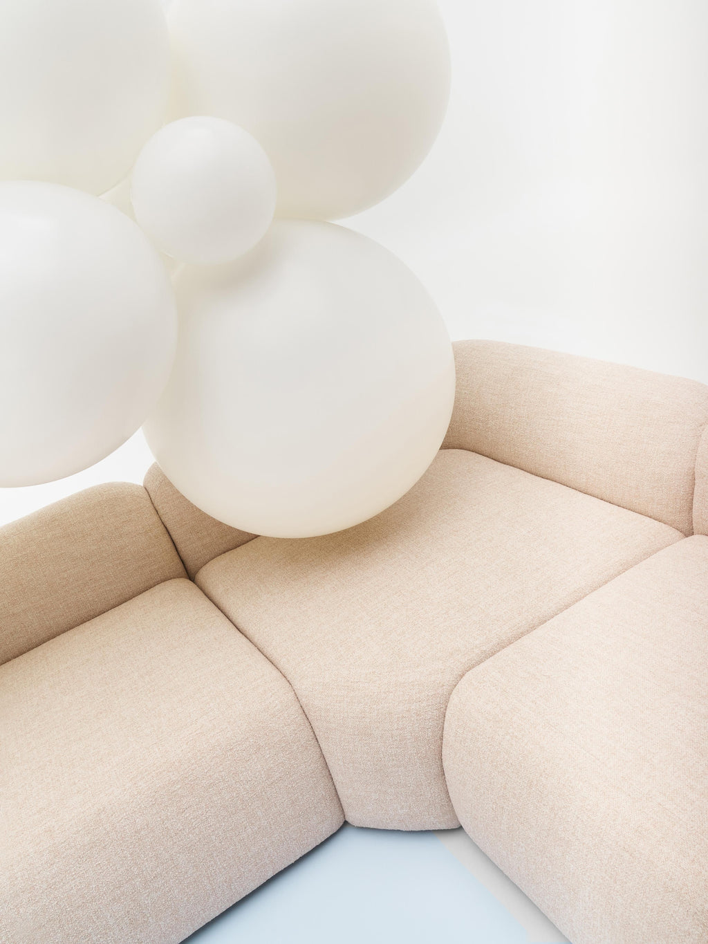 Wolke Modular Bouclé Corner Sofa (4-seater)