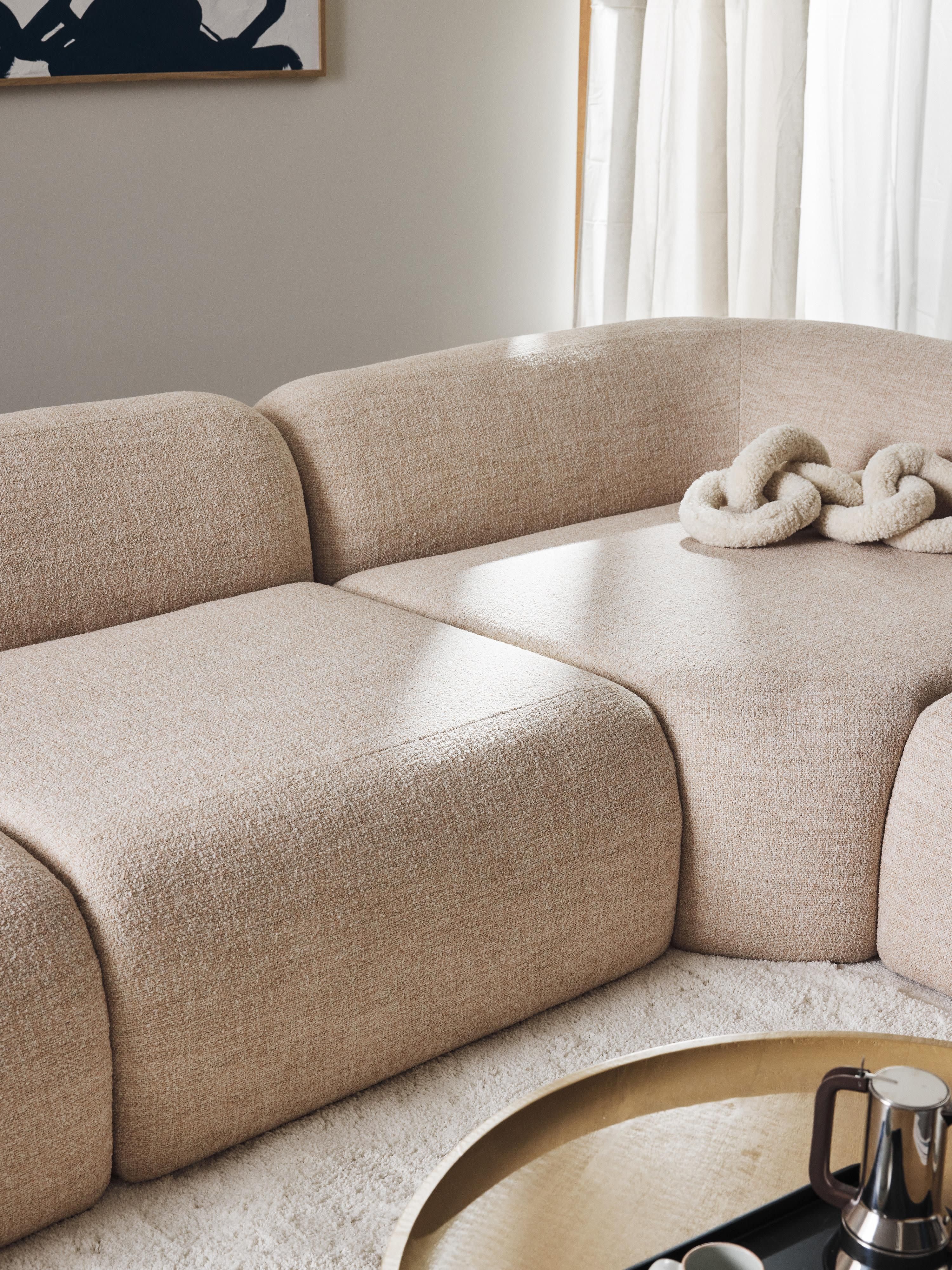 Wolke Modular Bouclé Corner Sofa (4-seater)