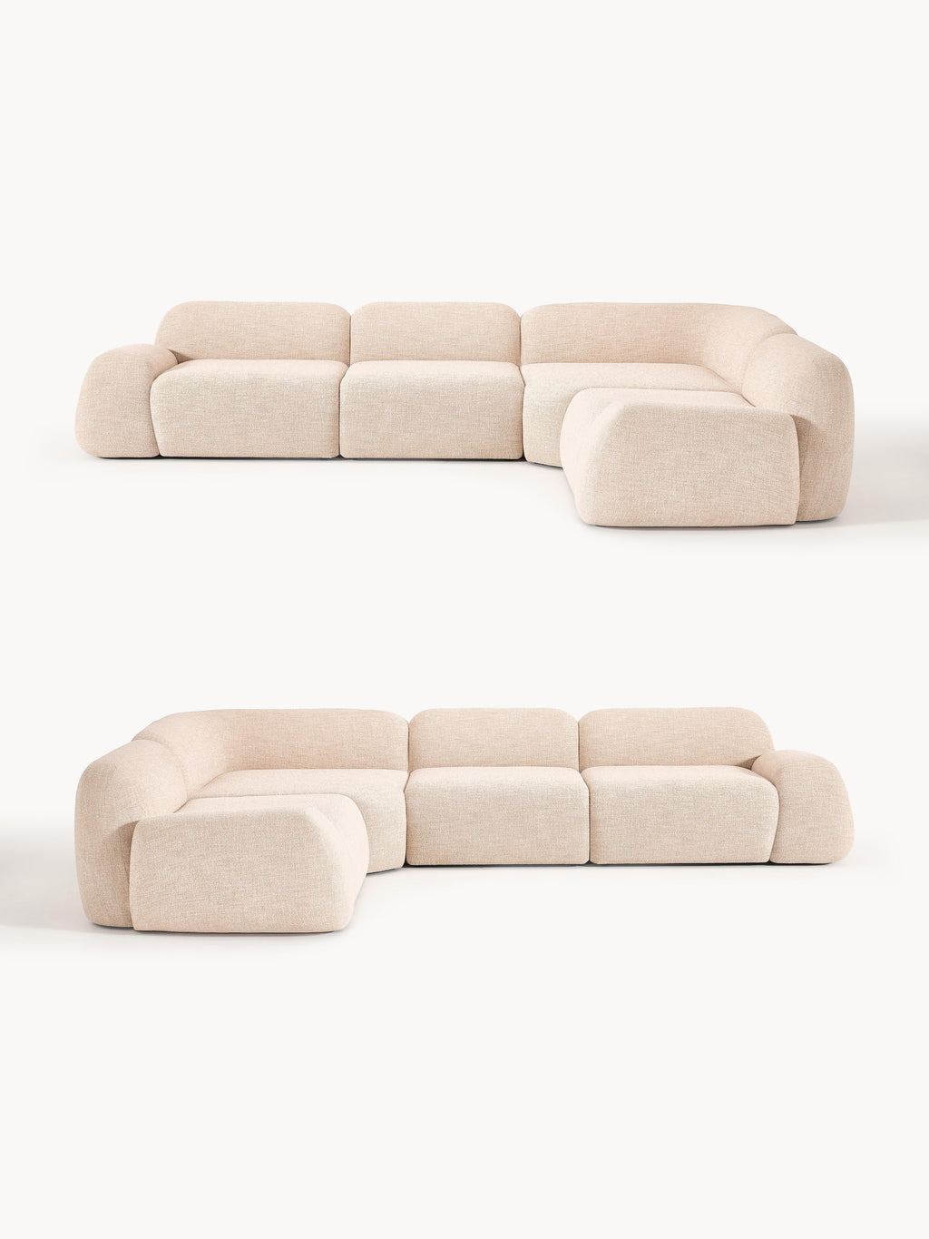Wolke Modular Bouclé Corner Sofa (4-seater)