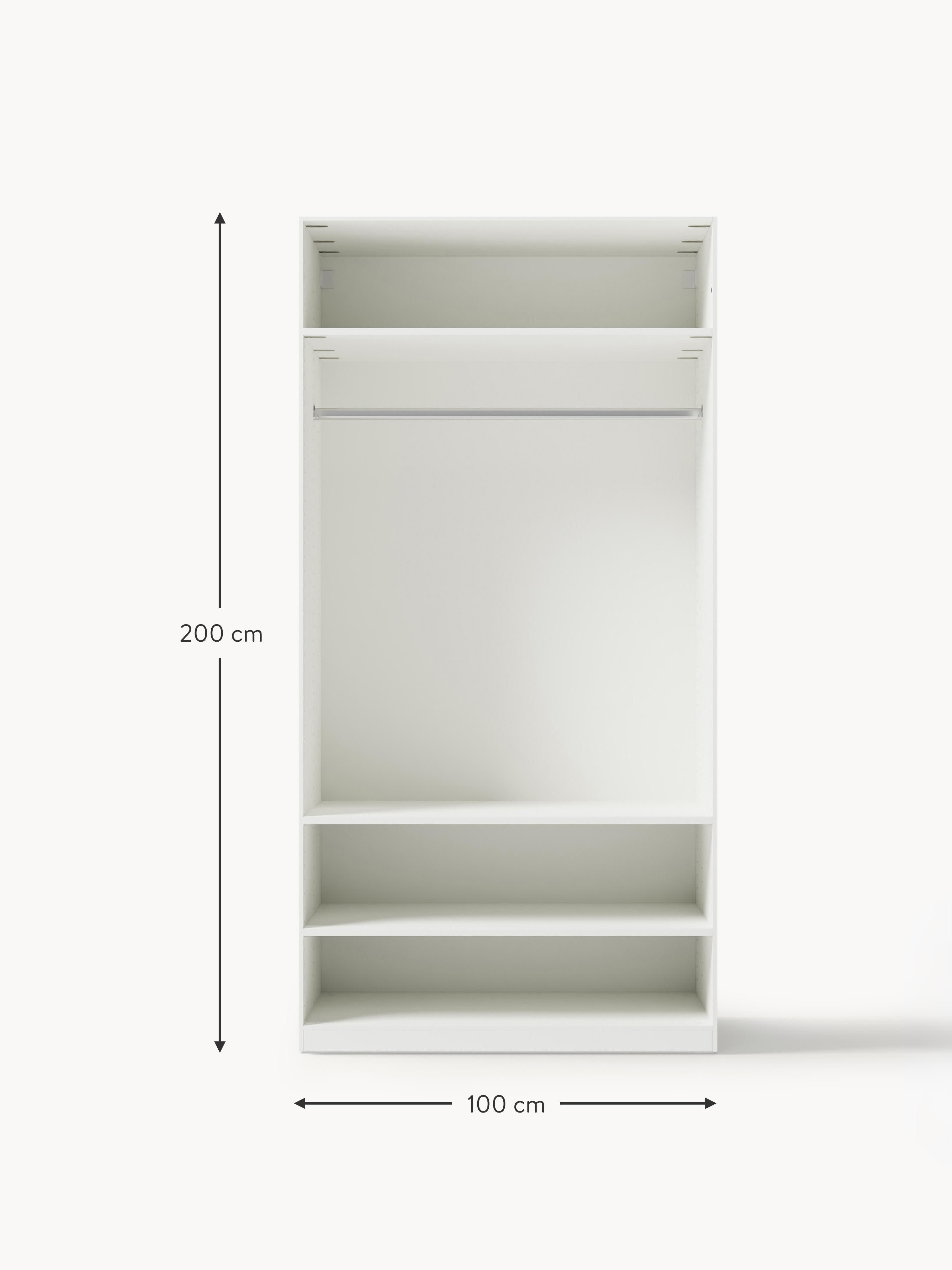 Jeanne Modular Hinged Door Wardrobe, 100 cm Wide, in various sizes
