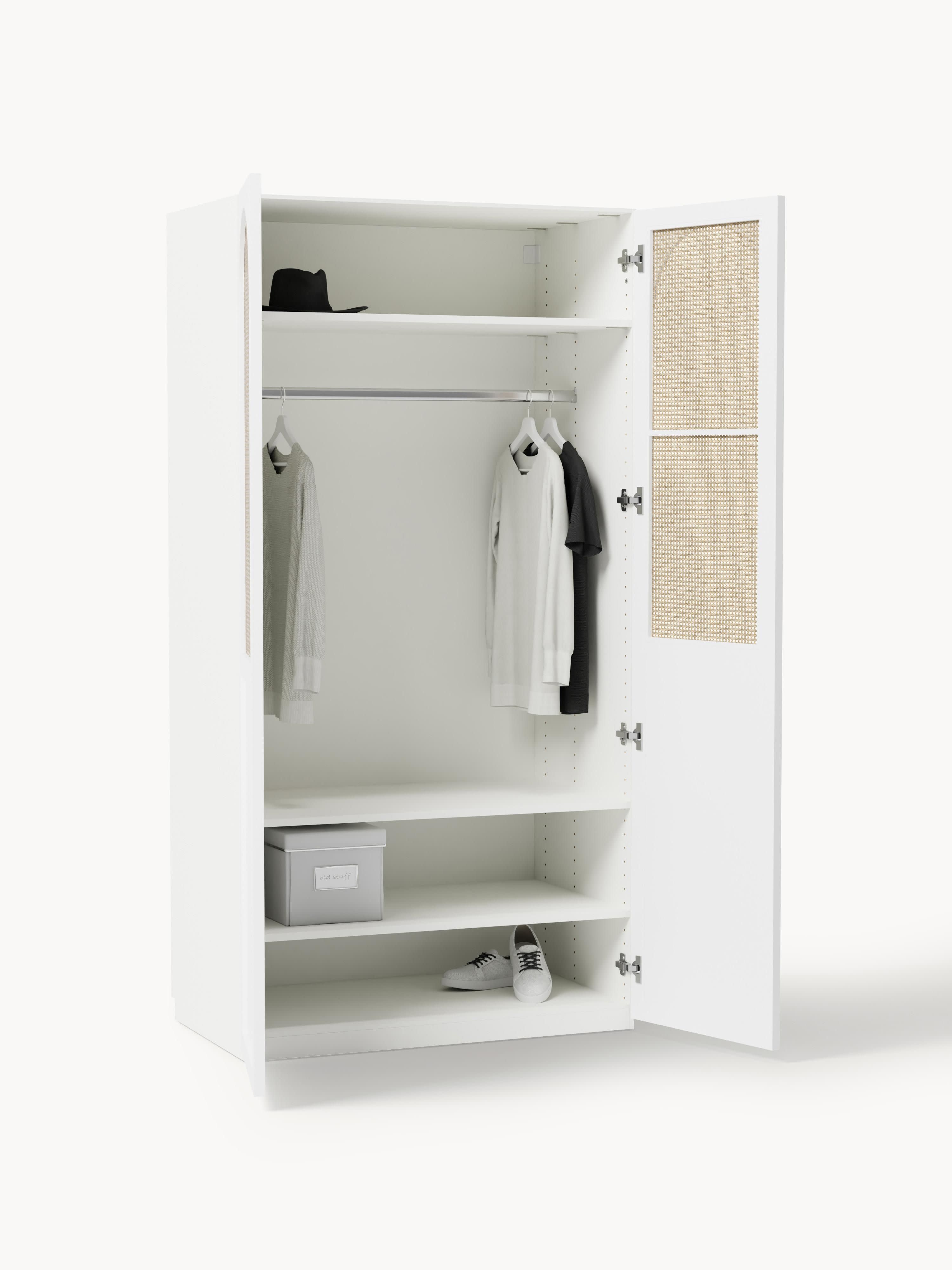 Jeanne Modular Hinged Door Wardrobe, 100 cm Wide, in various sizes
