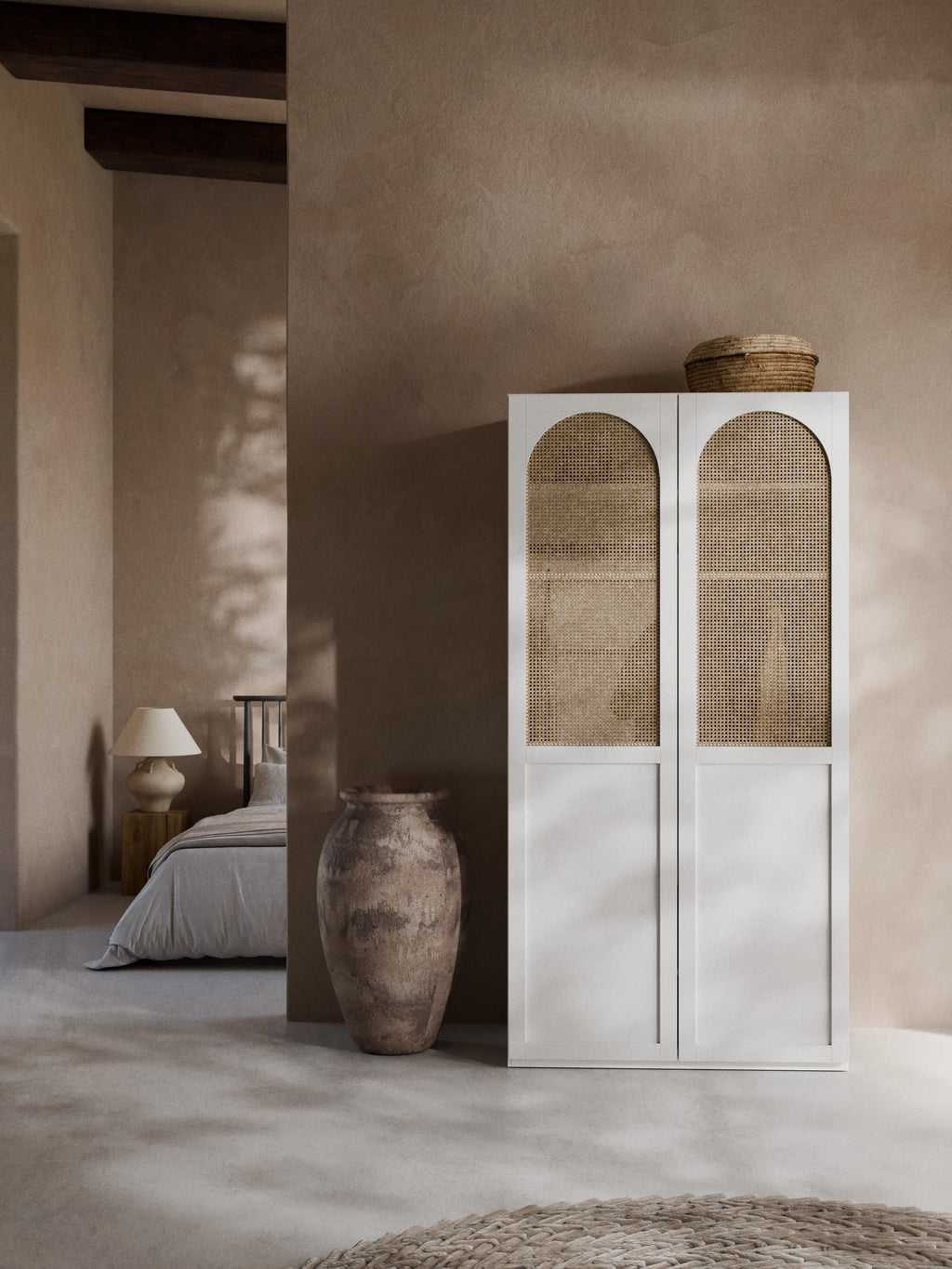 Jeanne Modular Hinged Door Wardrobe, 100 cm Wide, in various sizes
