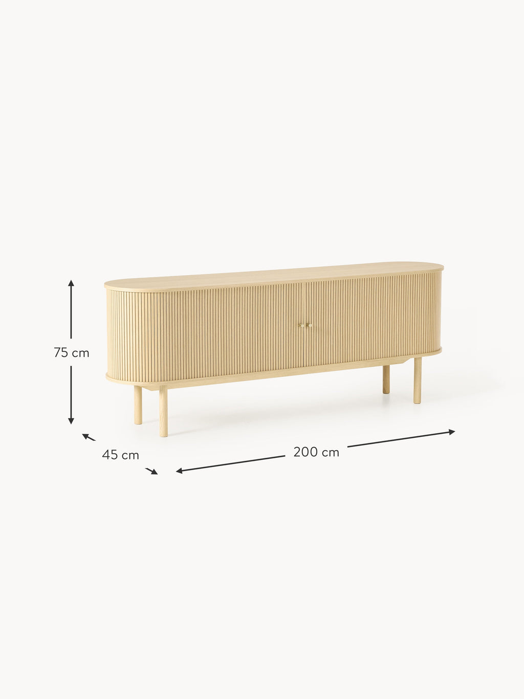 Calary XL Sideboard with Fluted Front