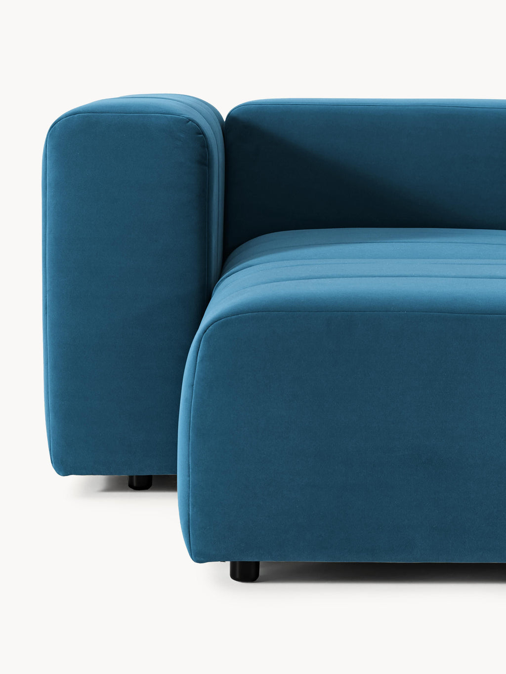 Lena Modular Velvet Sofa (2-seater) with Ottoman (left/right)