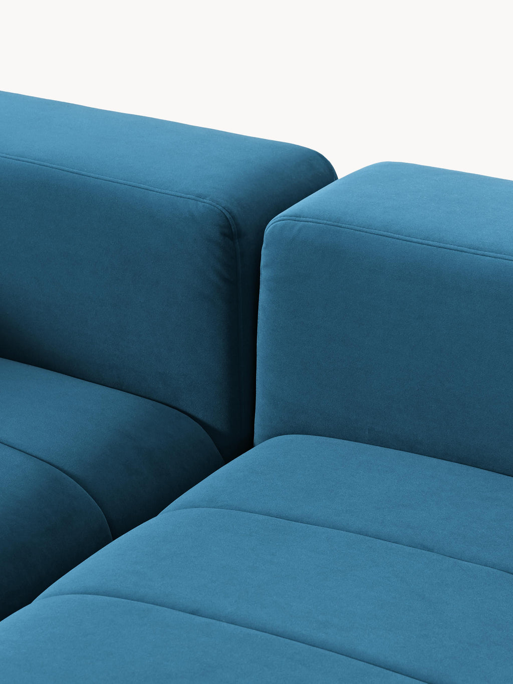 Lena Modular Velvet Sofa (2-seater) with Ottoman (left/right)