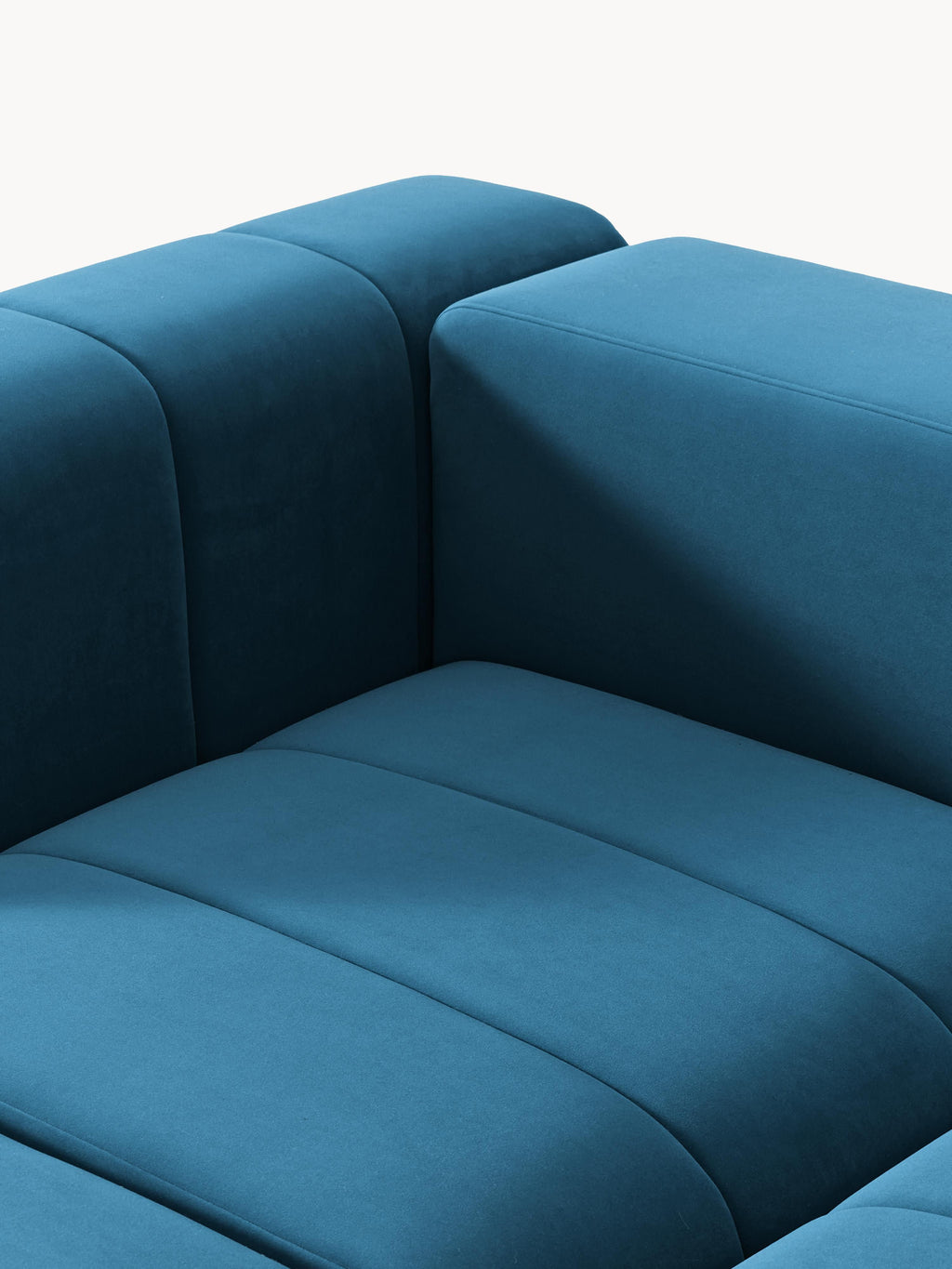 Lena Modular Velvet Sofa (2-seater) with Ottoman (left/right)
