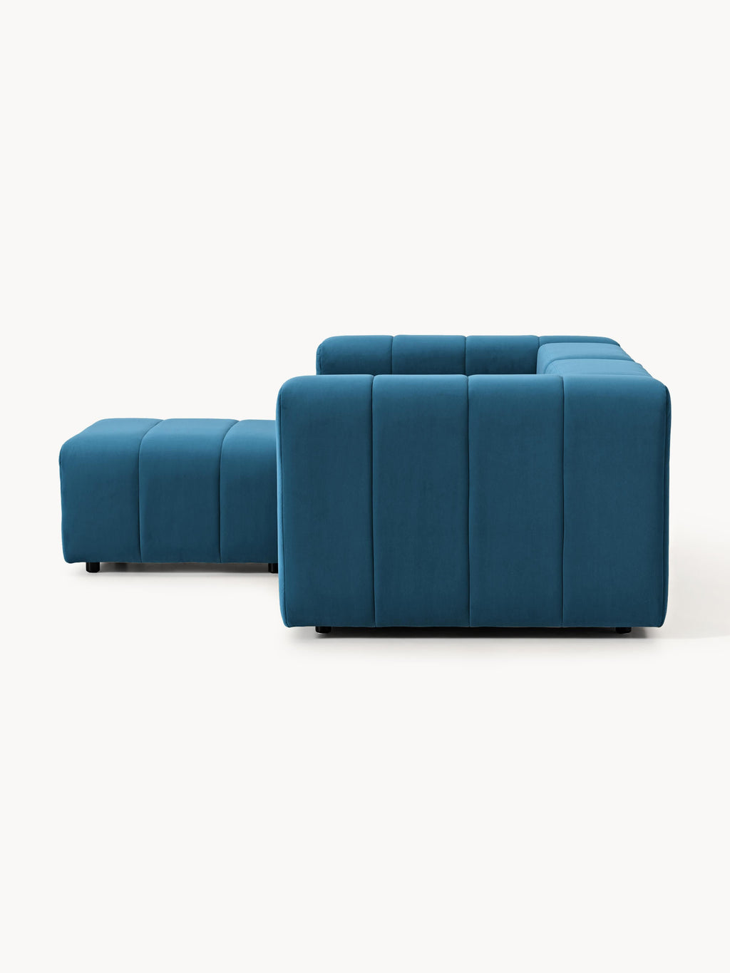 Lena Modular Velvet Sofa (2-seater) with Ottoman (left/right)