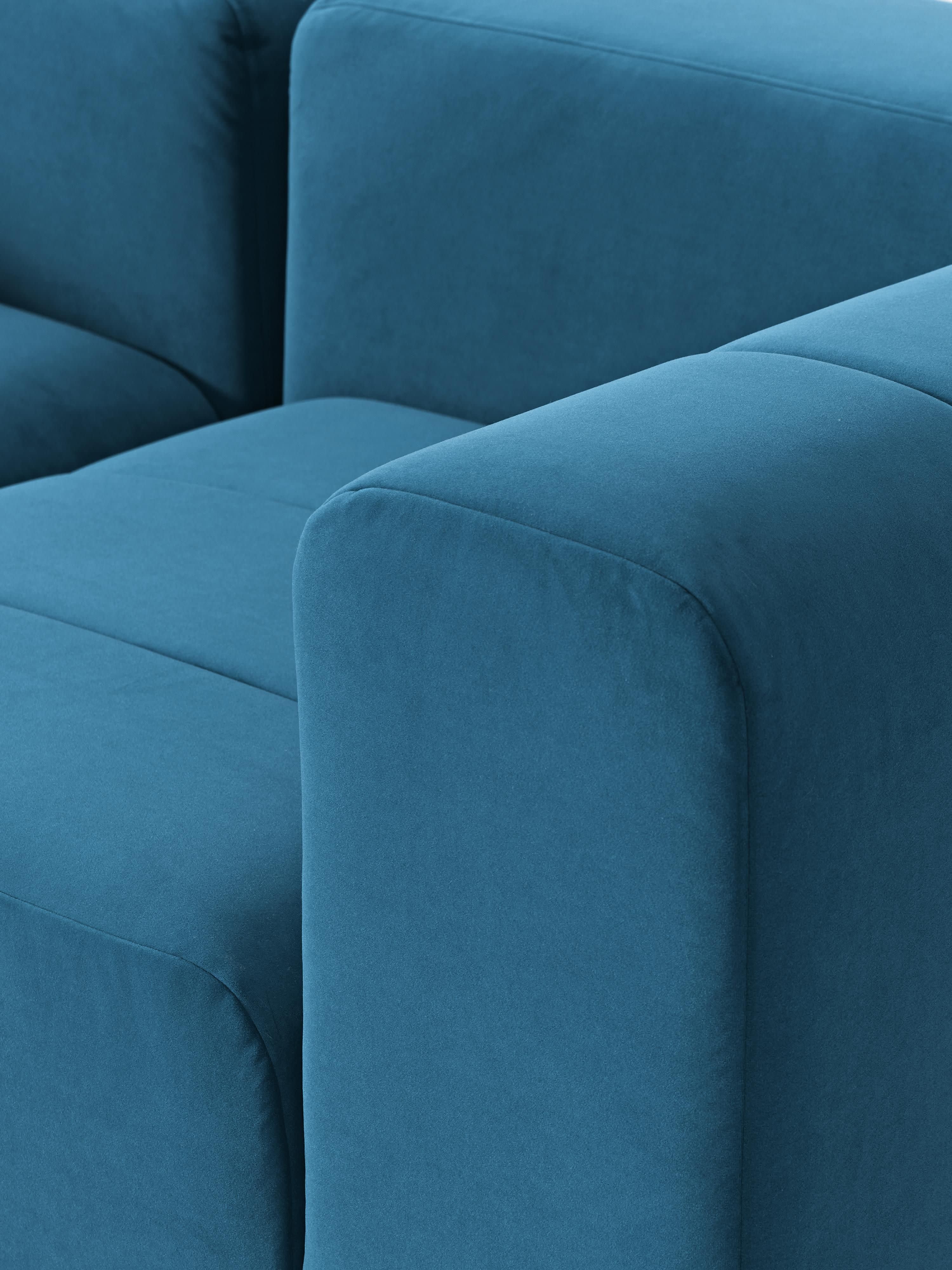 Lena Modular Velvet Sofa (2-seater) with Ottoman (left/right)
