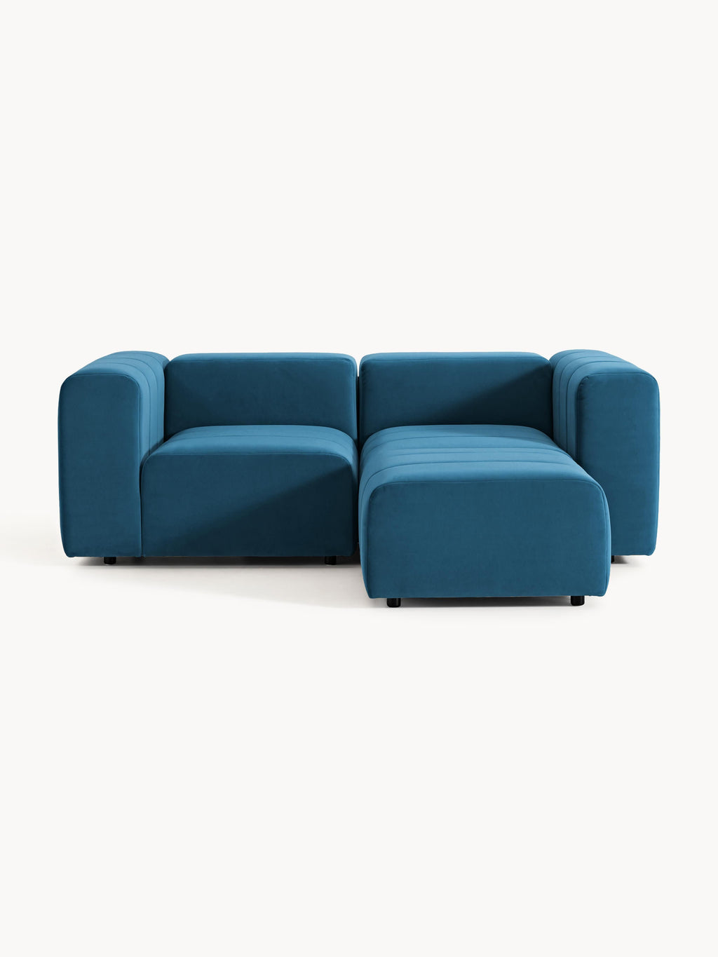 Lena Modular Velvet Sofa (2-seater) with Ottoman (left/right)